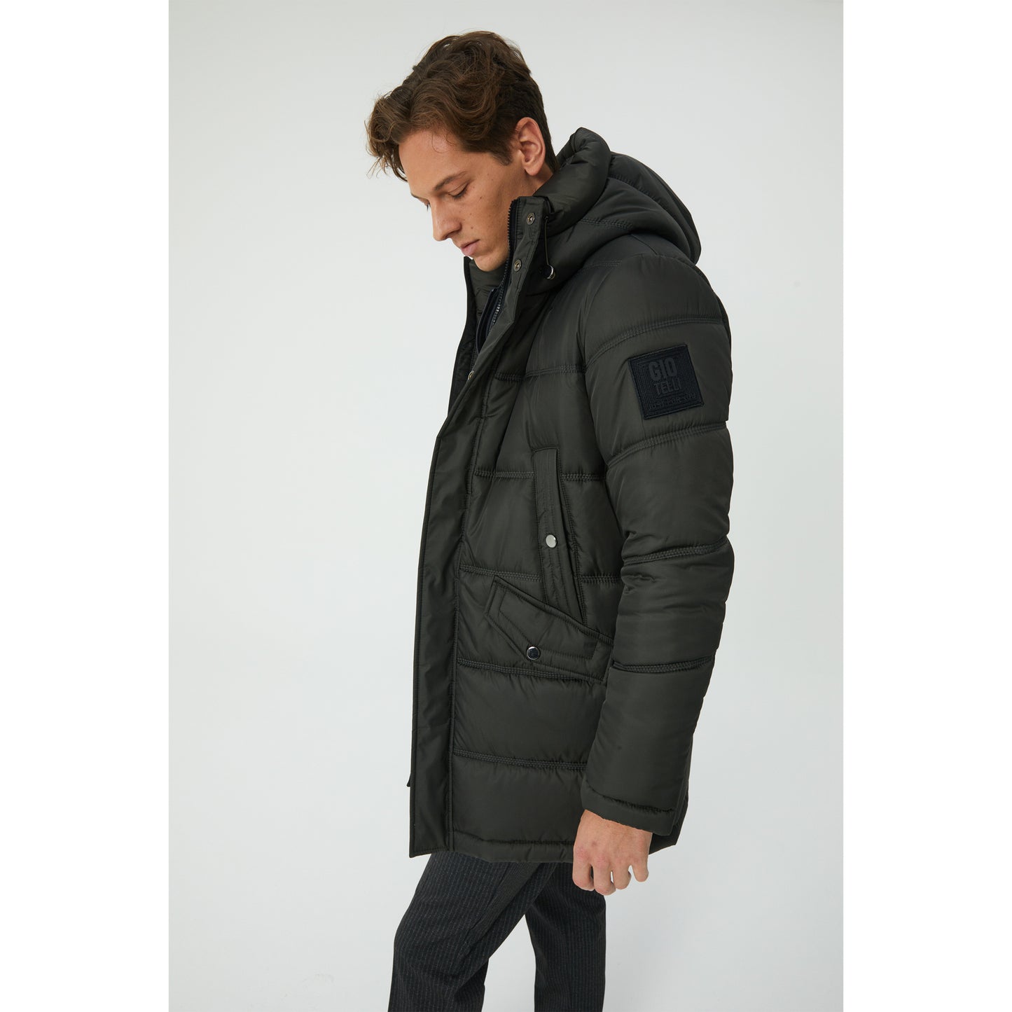 Khaki Camel Wool Fill Parka
