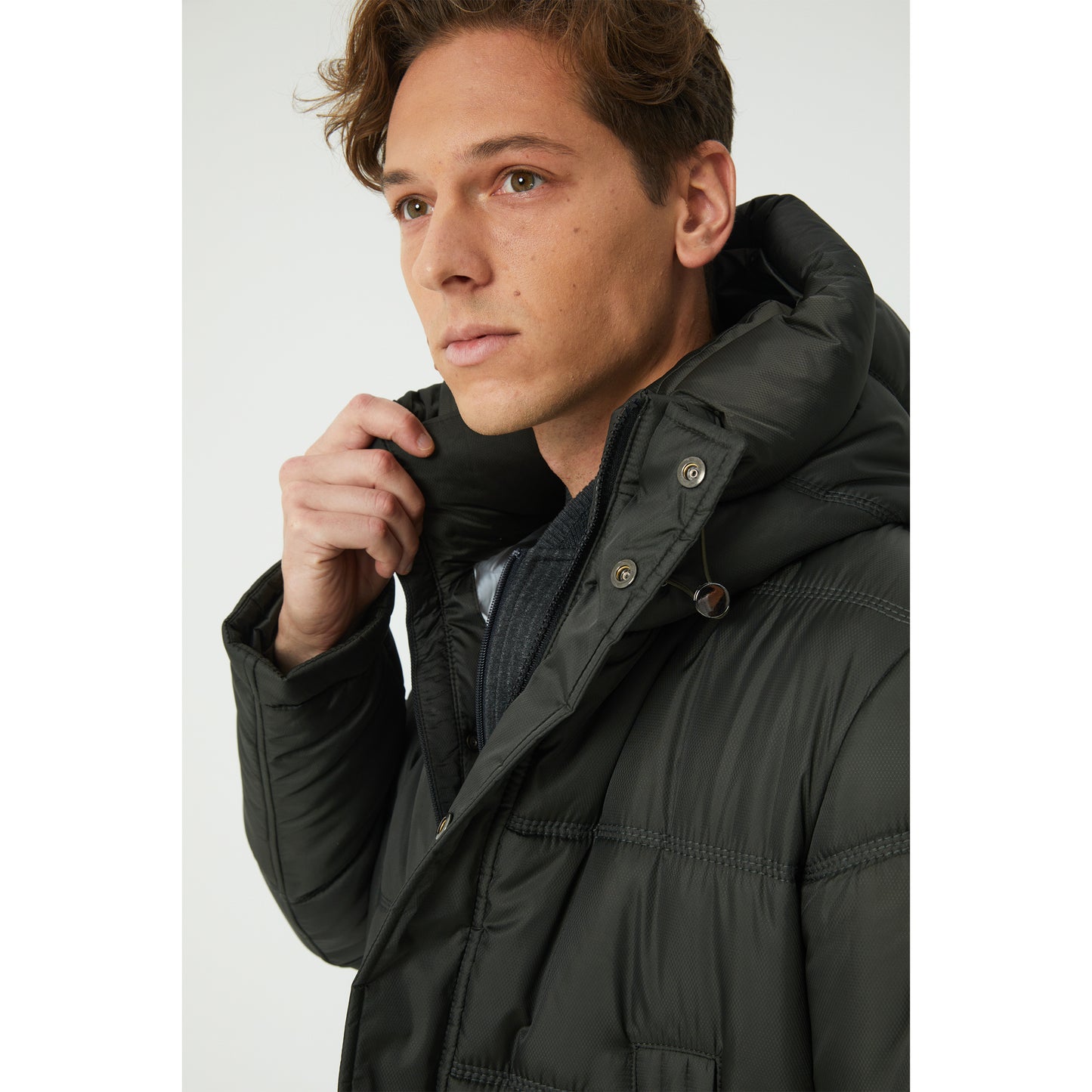 Khaki Camel Wool Fill Parka