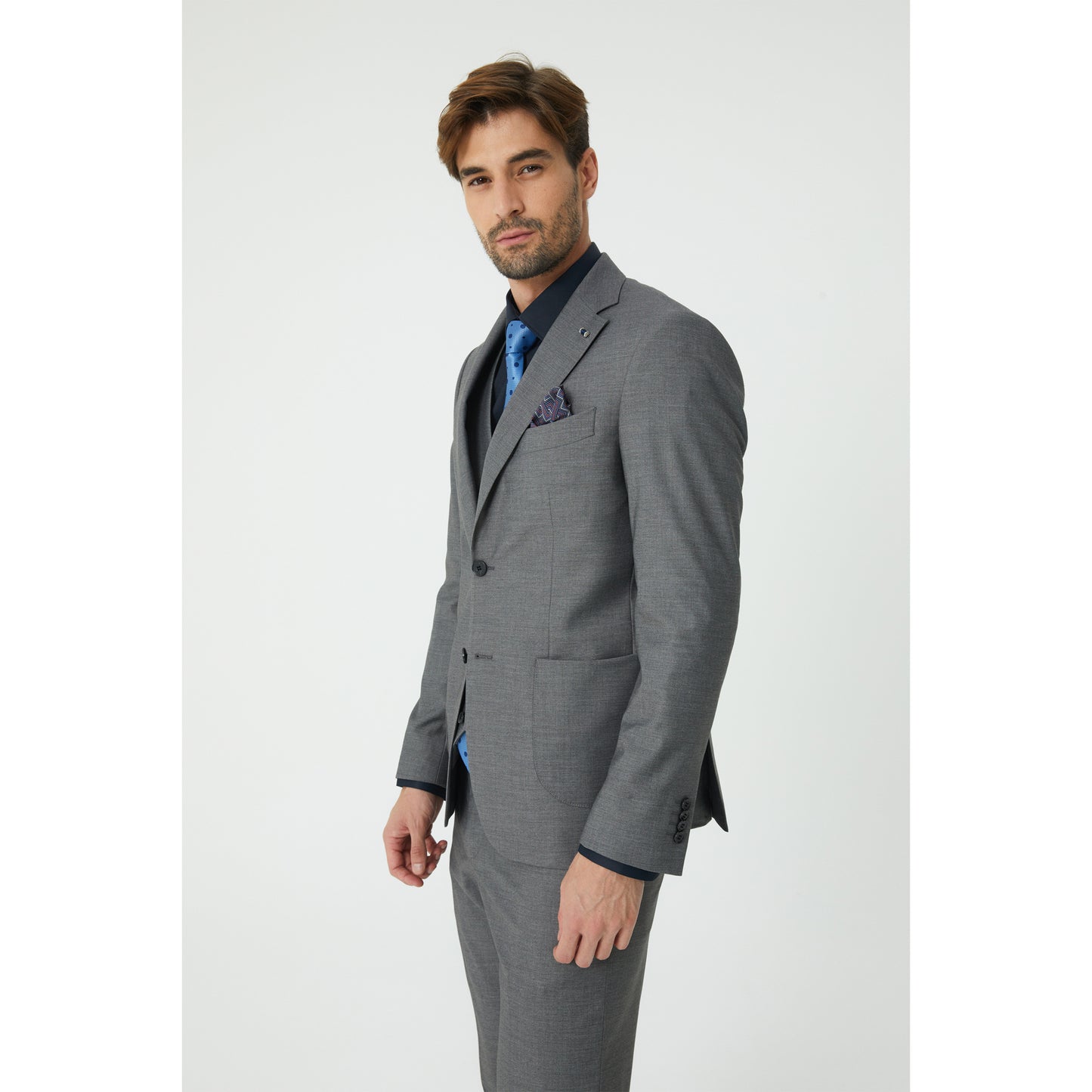Light Grey Three-Piece Suit