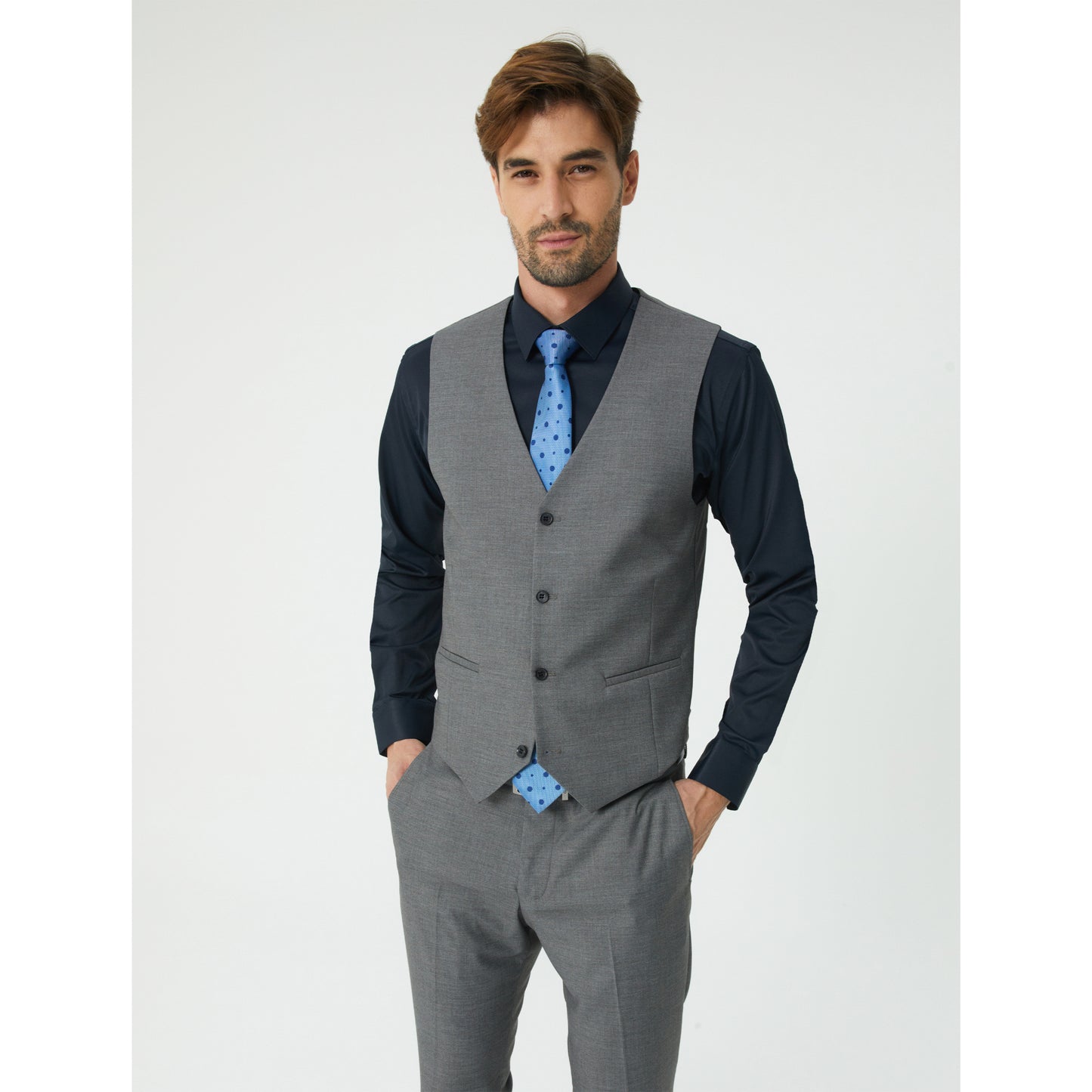 Light Grey Three-Piece Suit