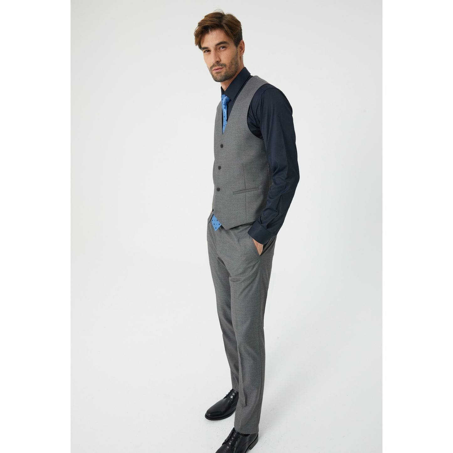 Light Grey Three-Piece Suit
