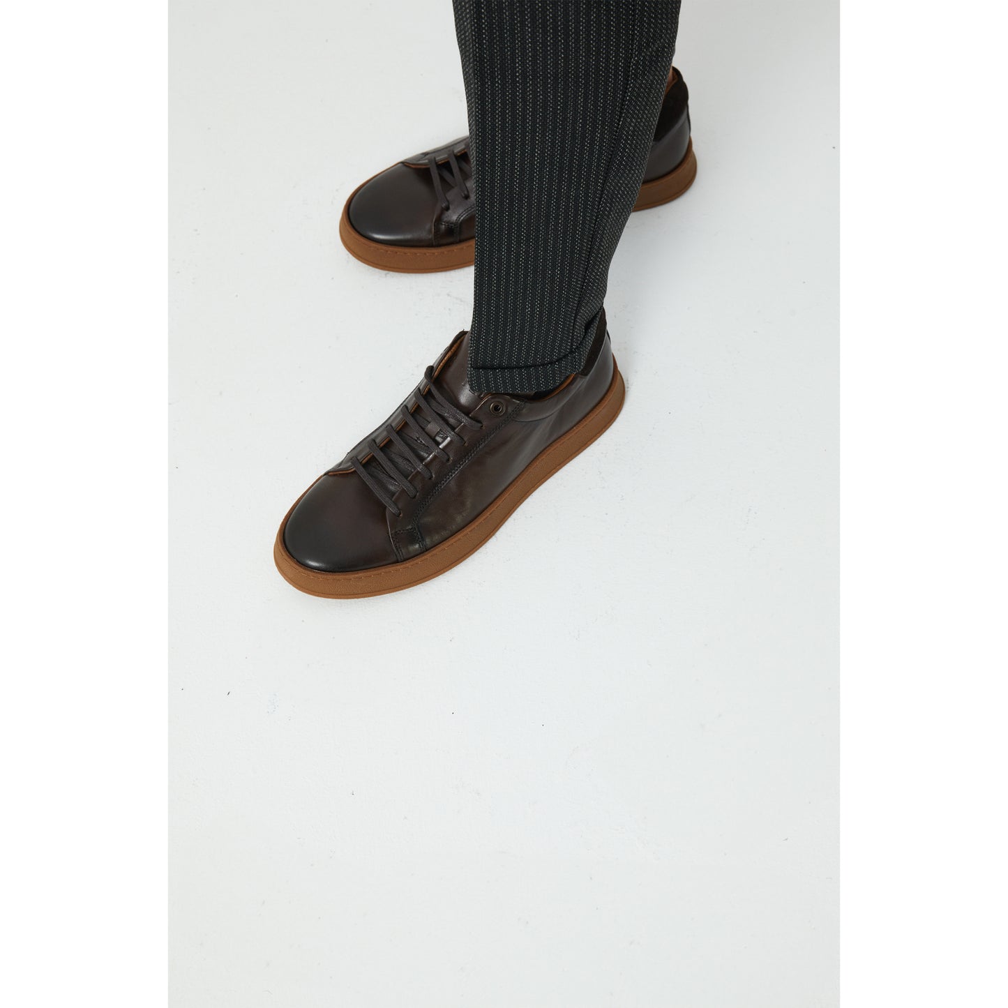 Brown Leather Sneakers
