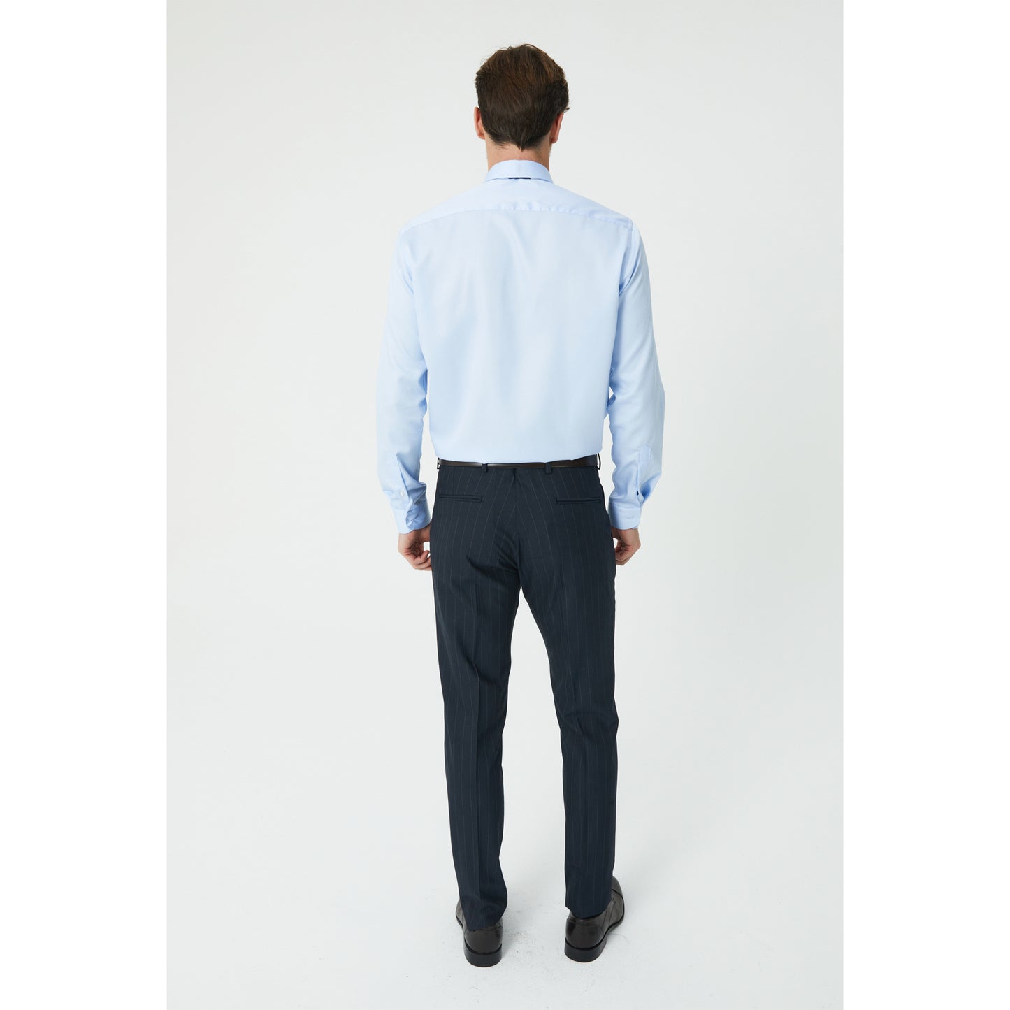 Blue Shirt Non Iron Satin