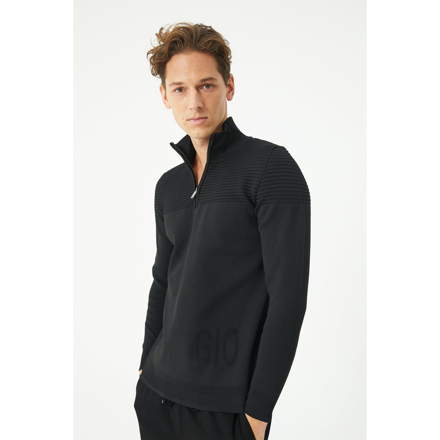 Black Half-Zip Sweater