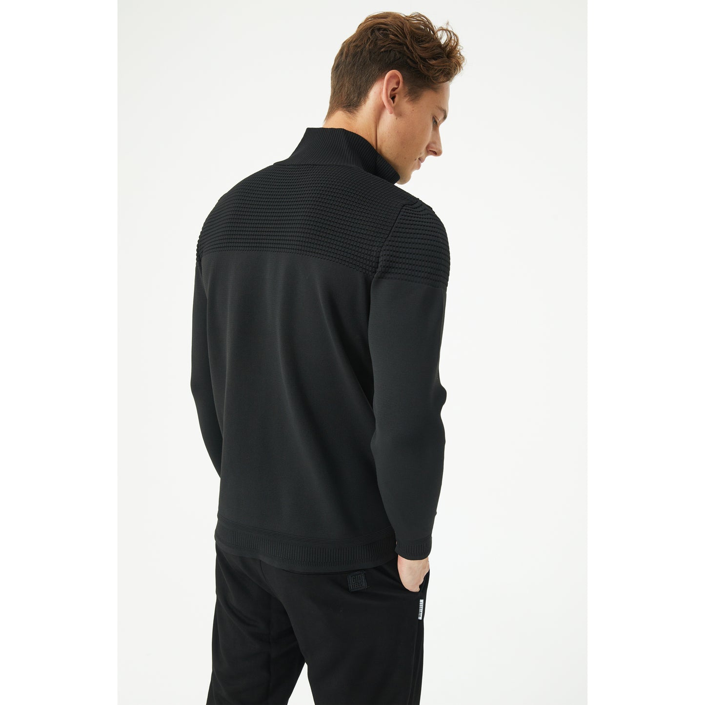 Black Half-Zip Sweater