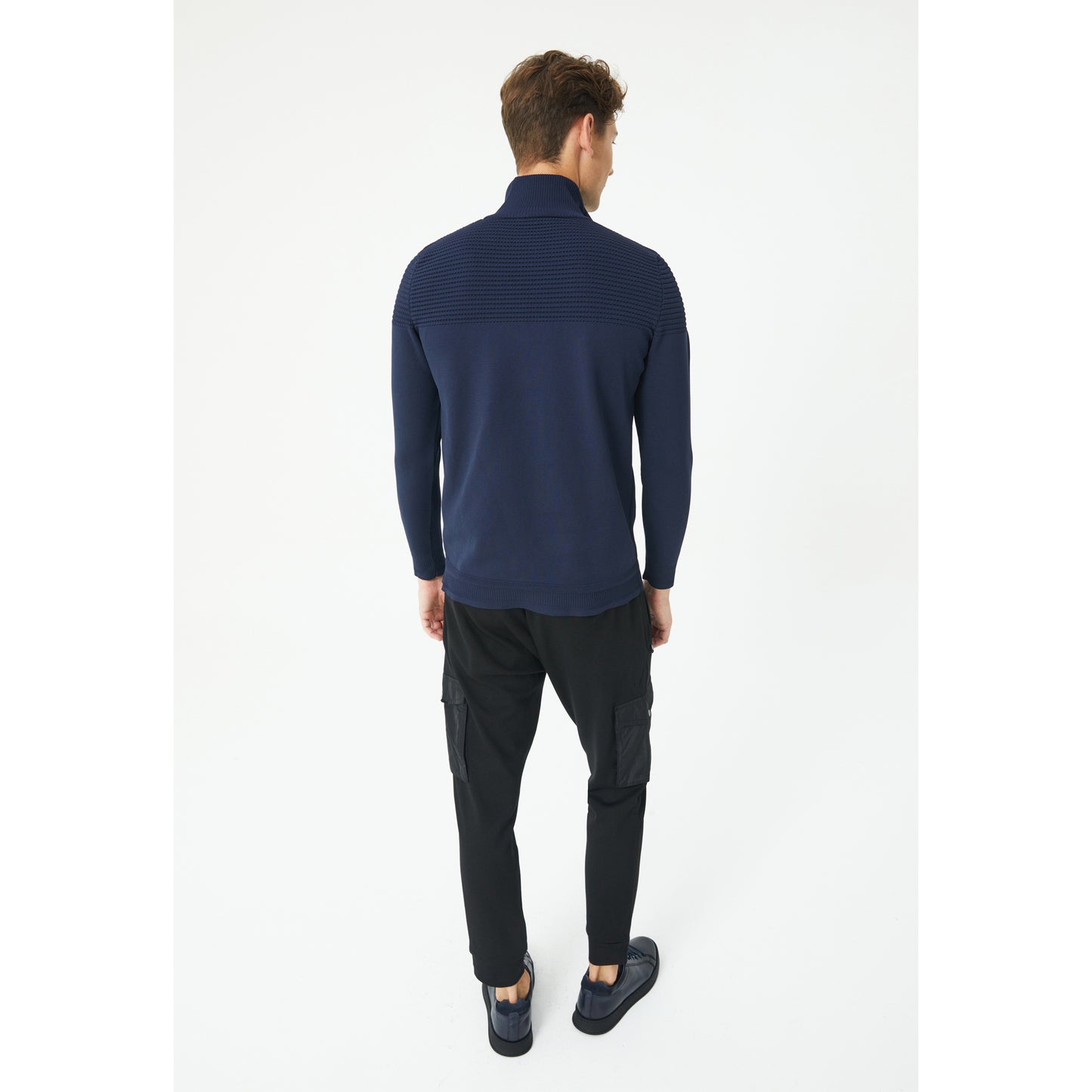 Navy Half-Zip Sweater