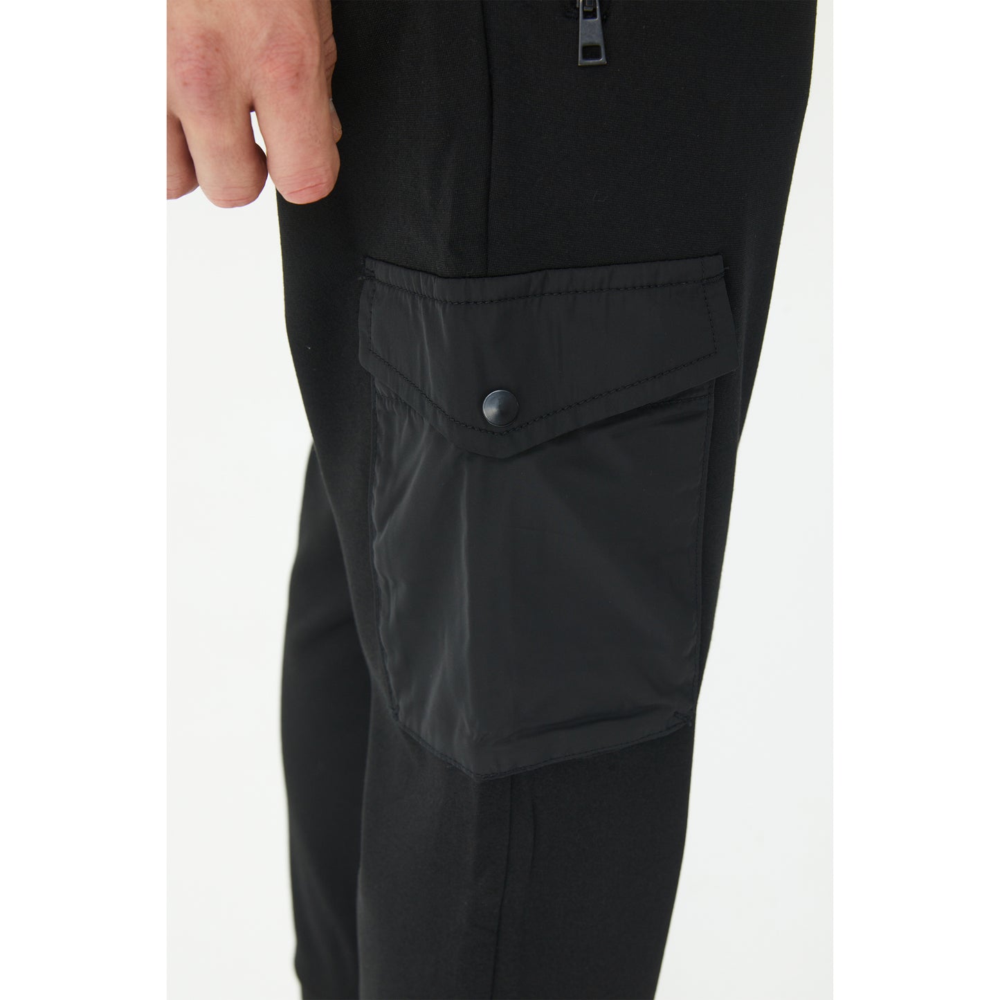 Black Sweat Side Pocket Trousers