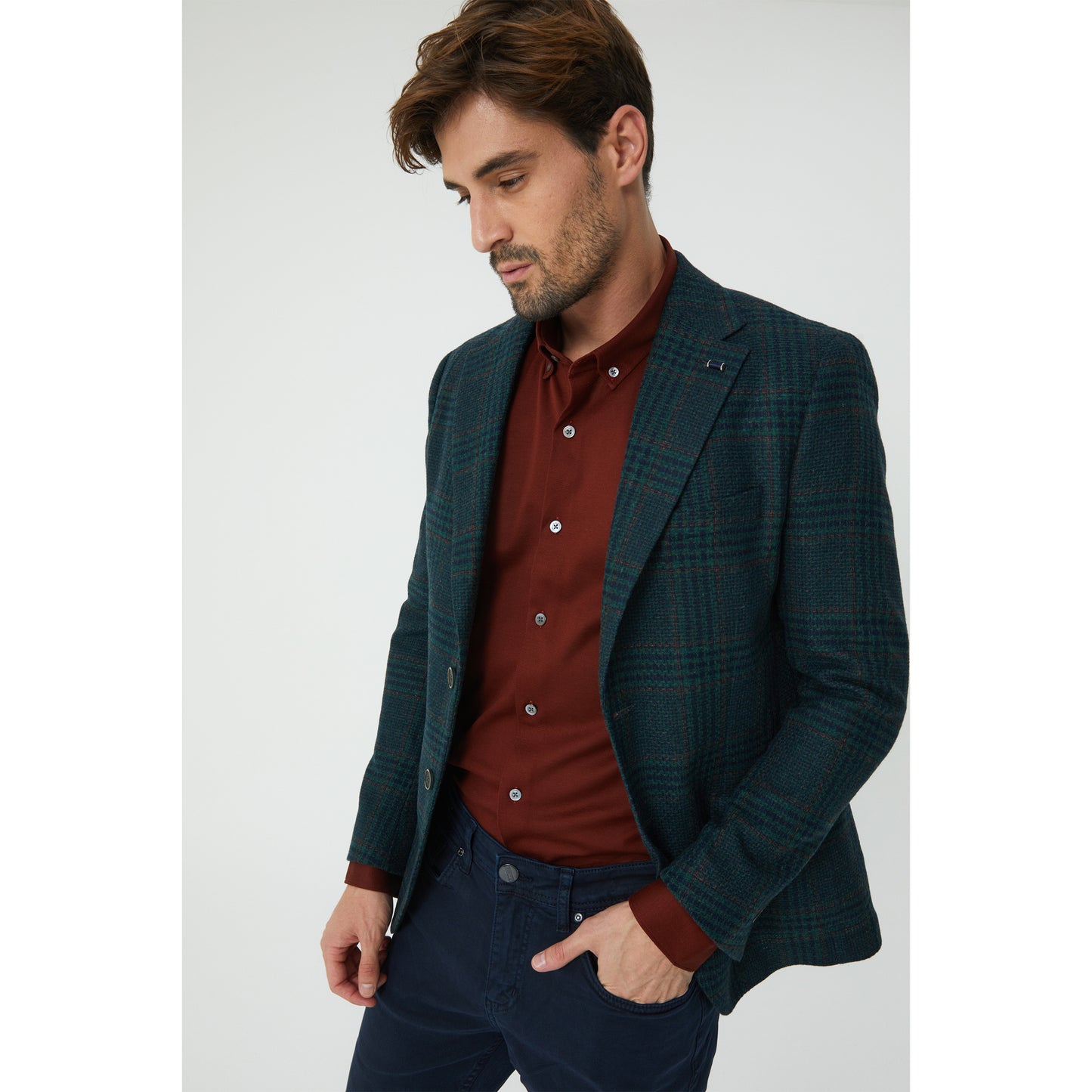 Green - Navy Sport Jacket
