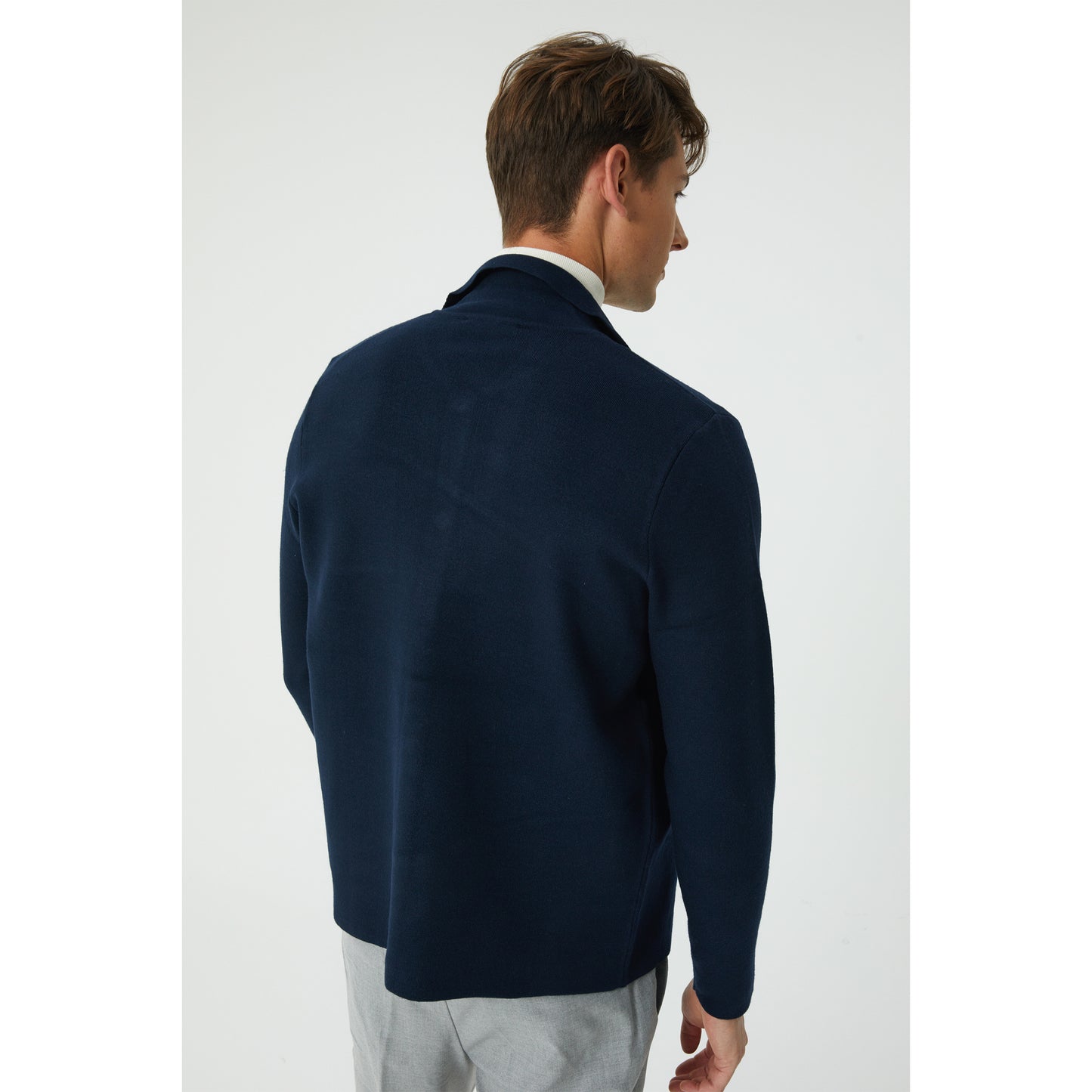 Navy Buttoned Cardigan