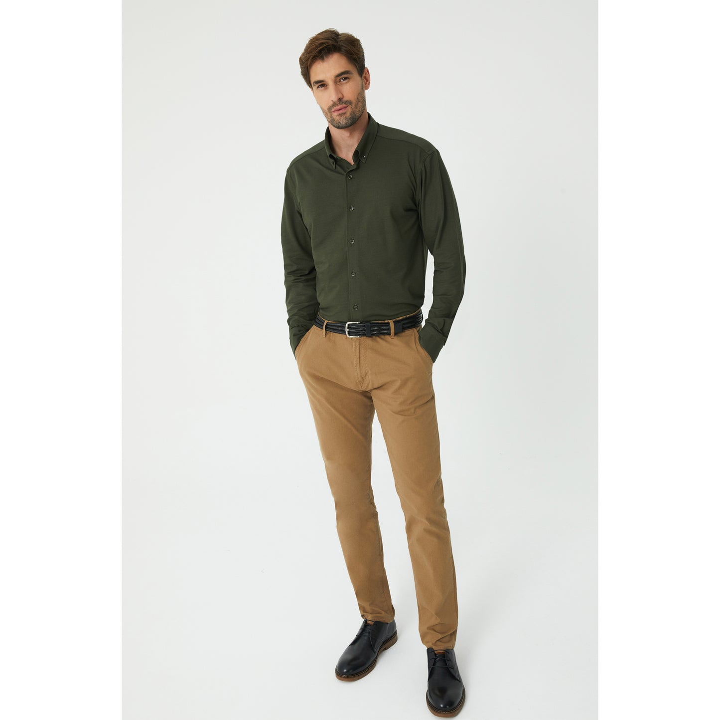 Light Brown Cotton Chinos