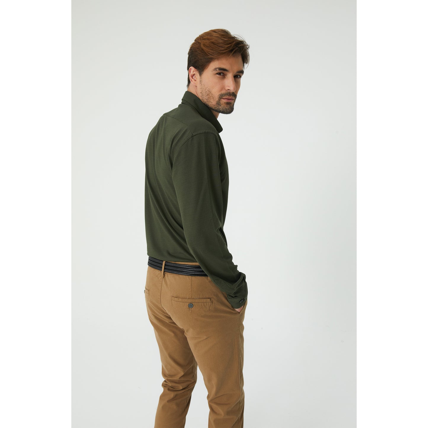 Light Brown Cotton Chinos