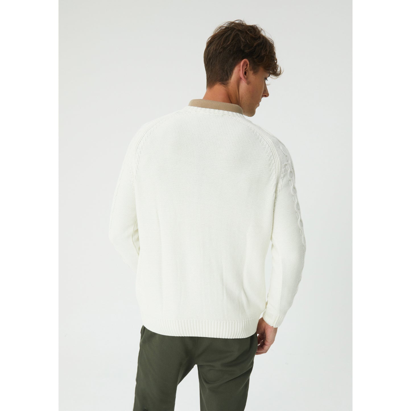 Khaki Cotton Drawstring Chinos