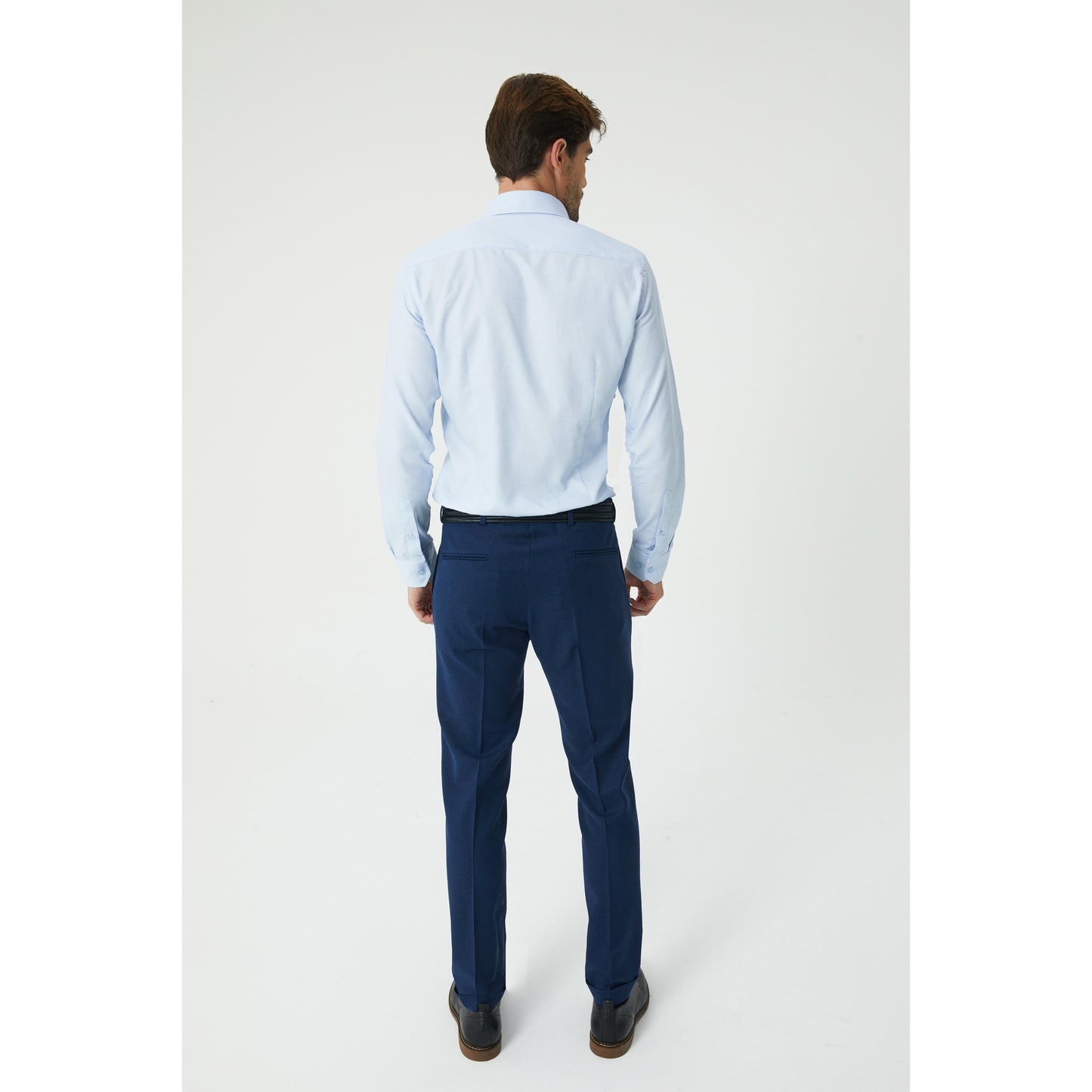 Navy Wool Suit Trousers