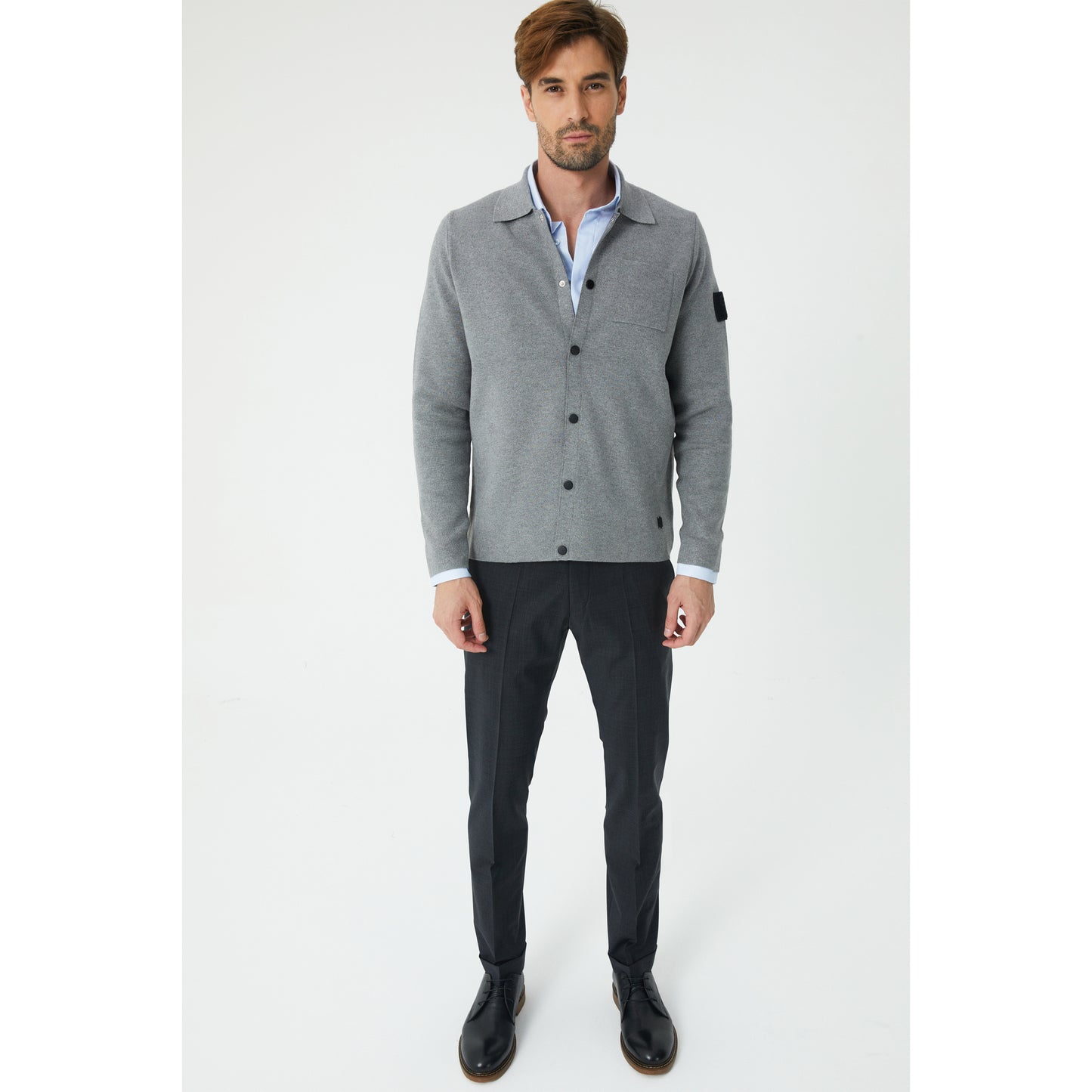 Grey Buttoned Cardigan