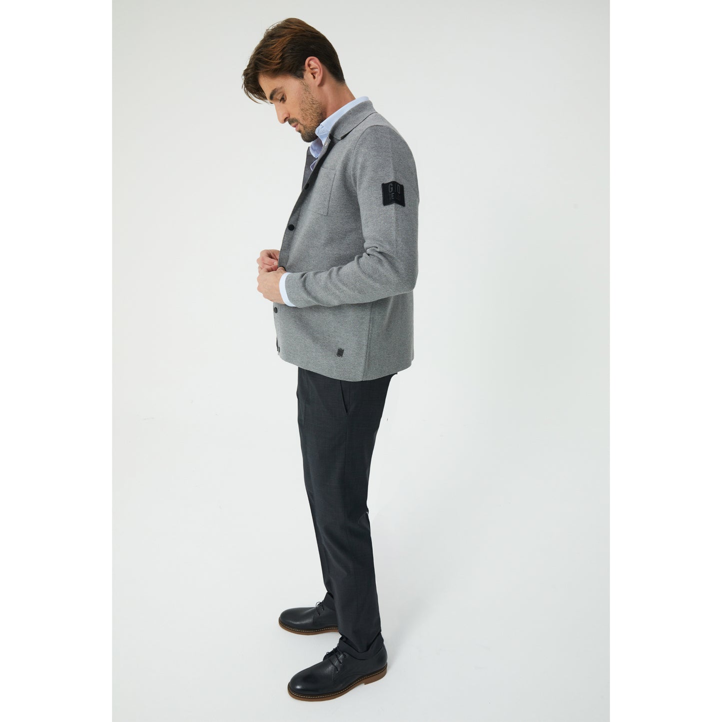 Grey Buttoned Cardigan
