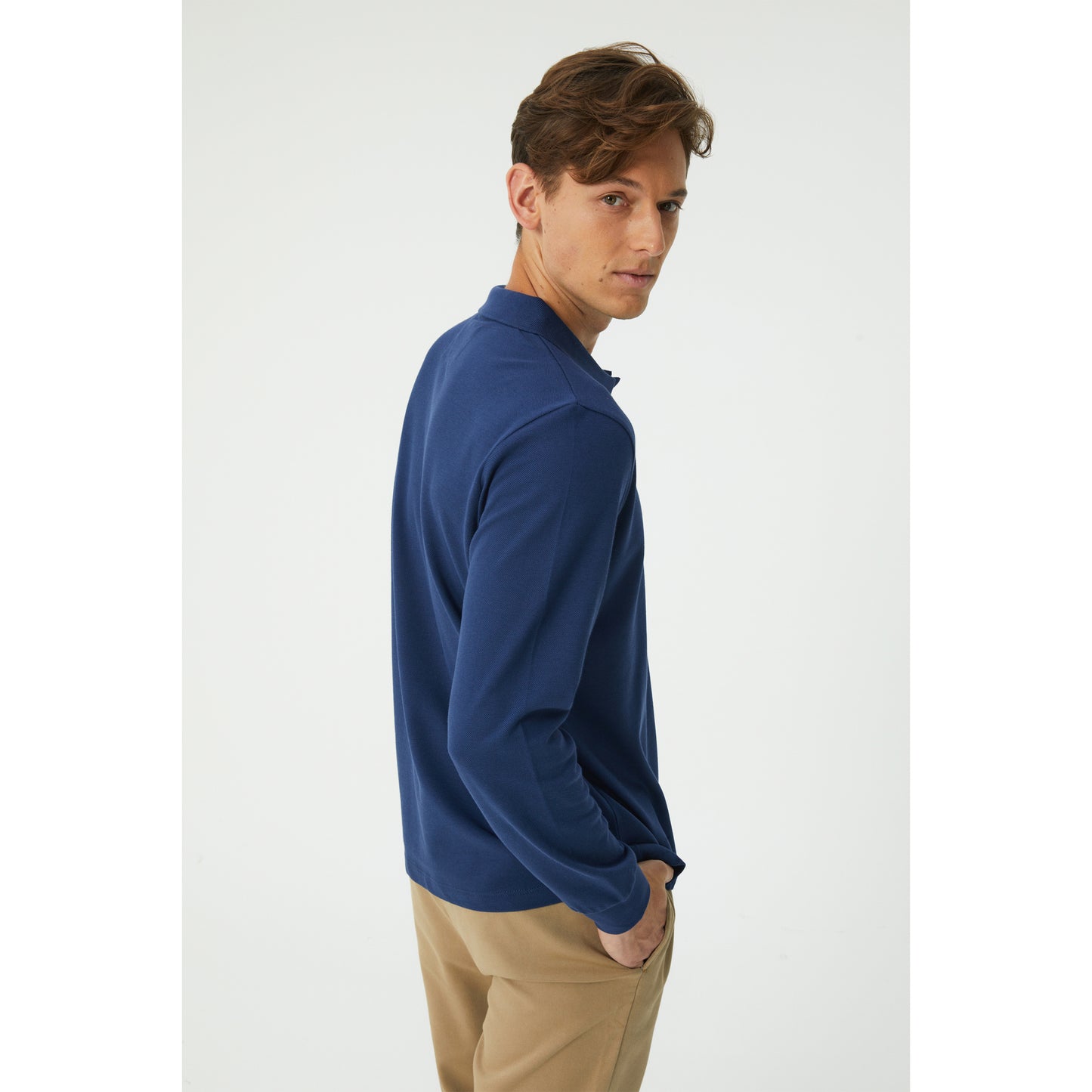 Indigo Polo Sweatshirt
