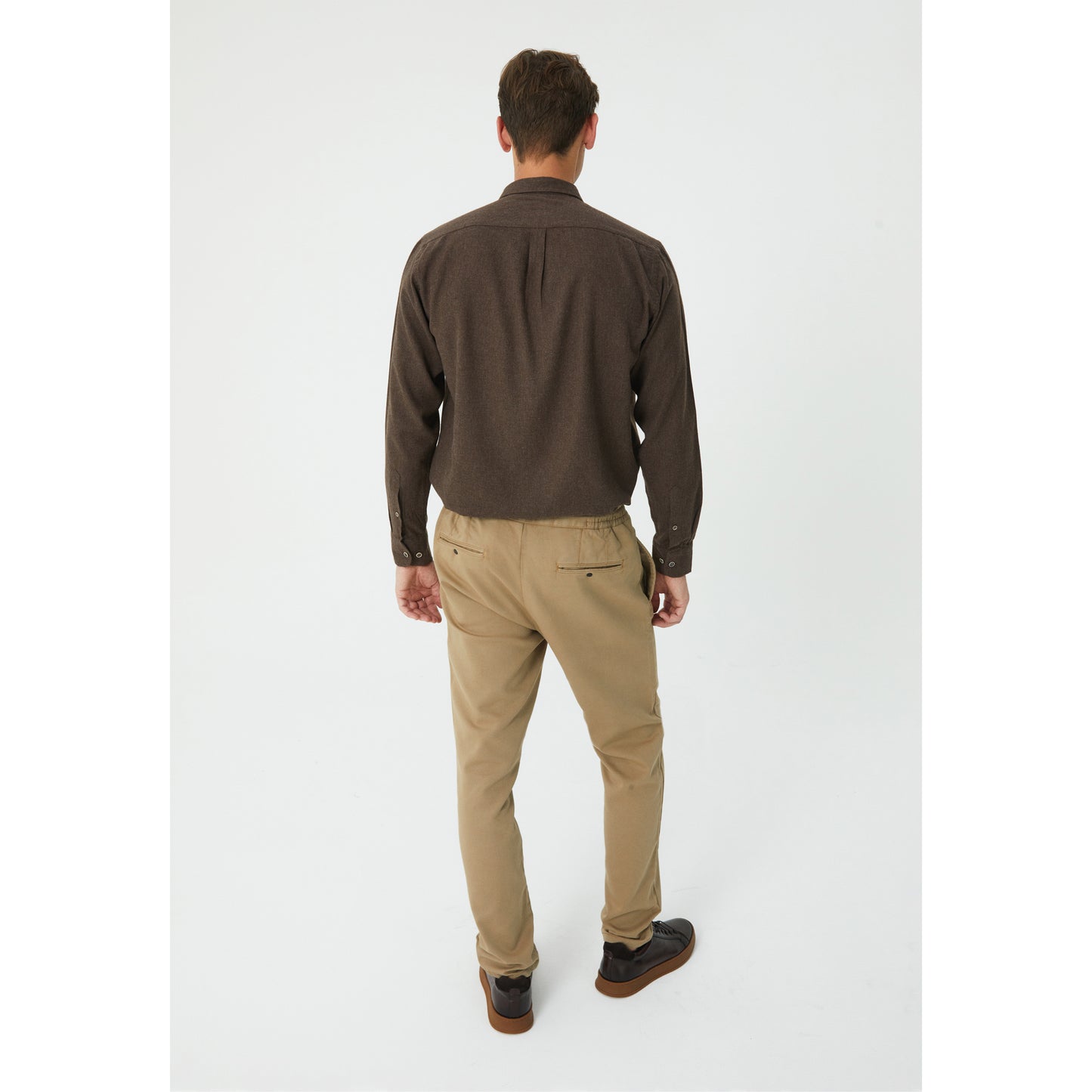 Caramel Drawstring Cotton Chinos