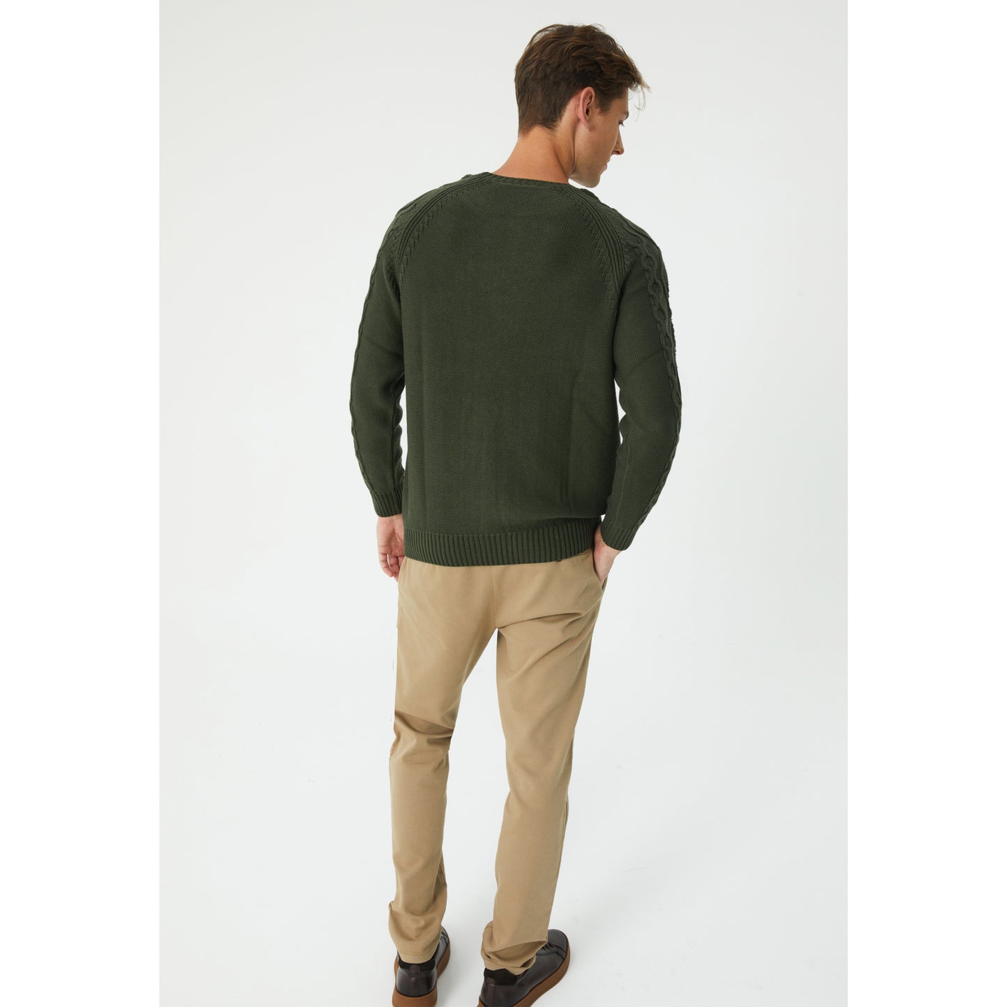 Khaki Patterned Sweater