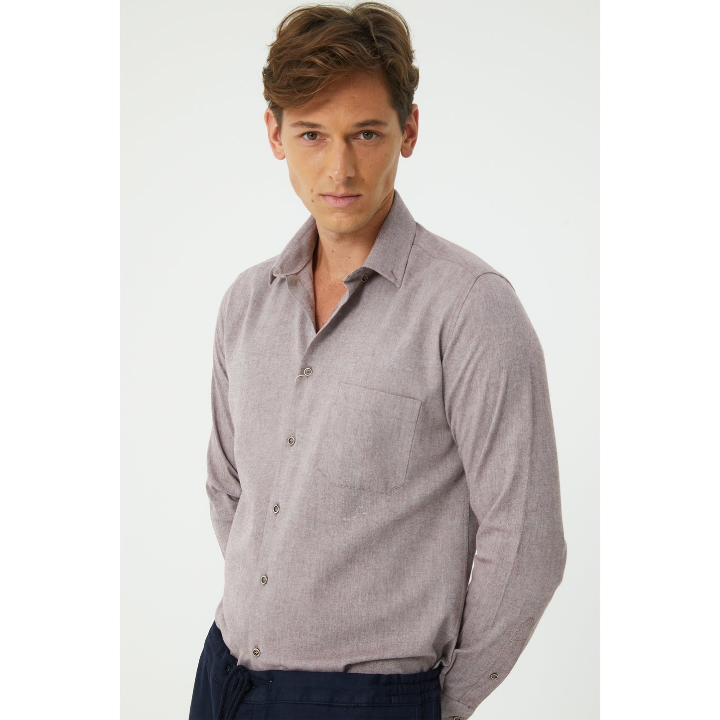 Light Burgundy Casual Shirt