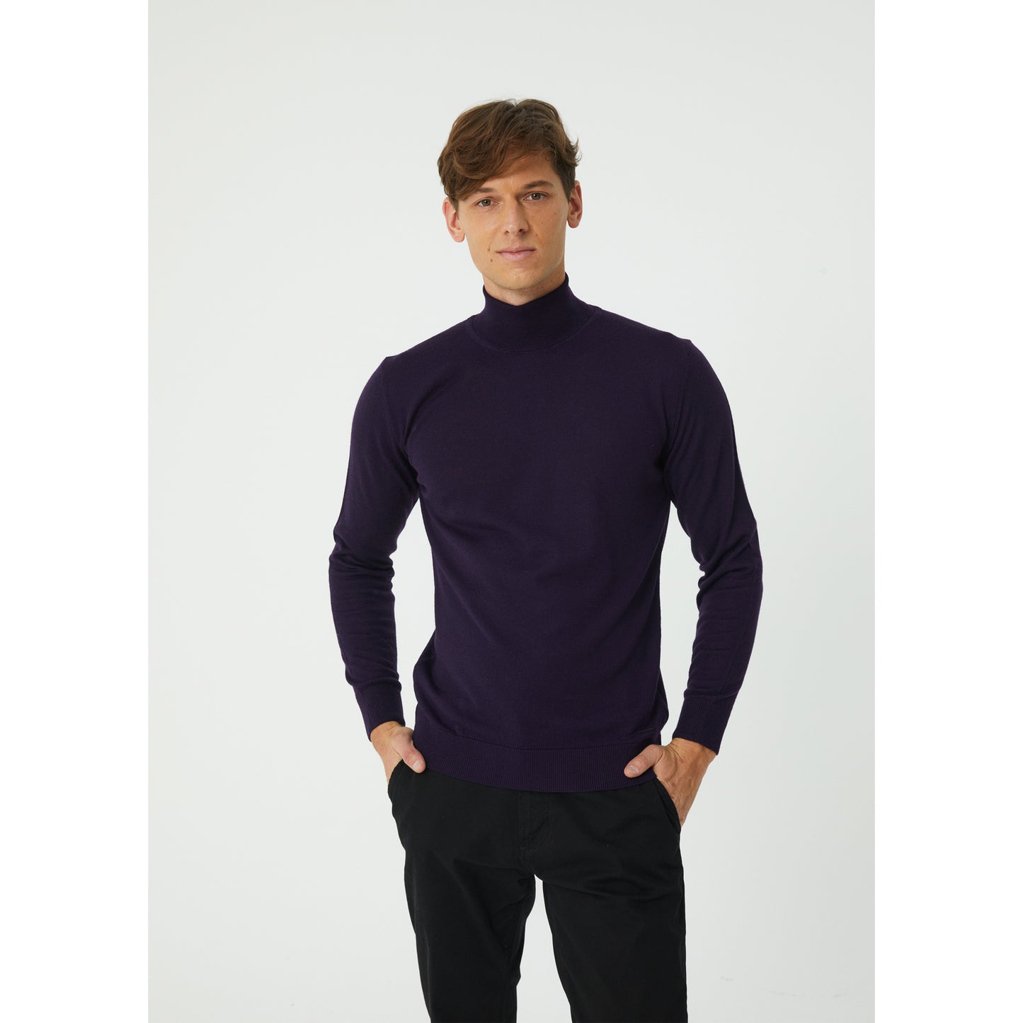 Black Cotton Chinos