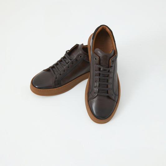 Brown Leather Sneakers