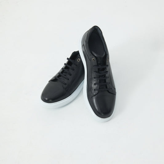 Black Leather Sneakers