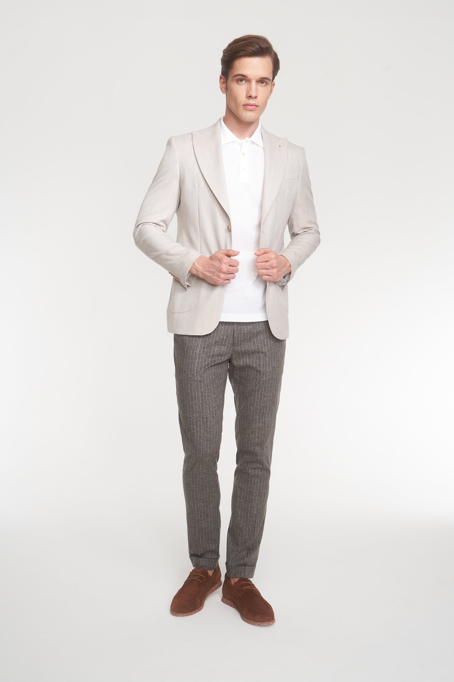White Mercerized Cotton Polo T-Shirt