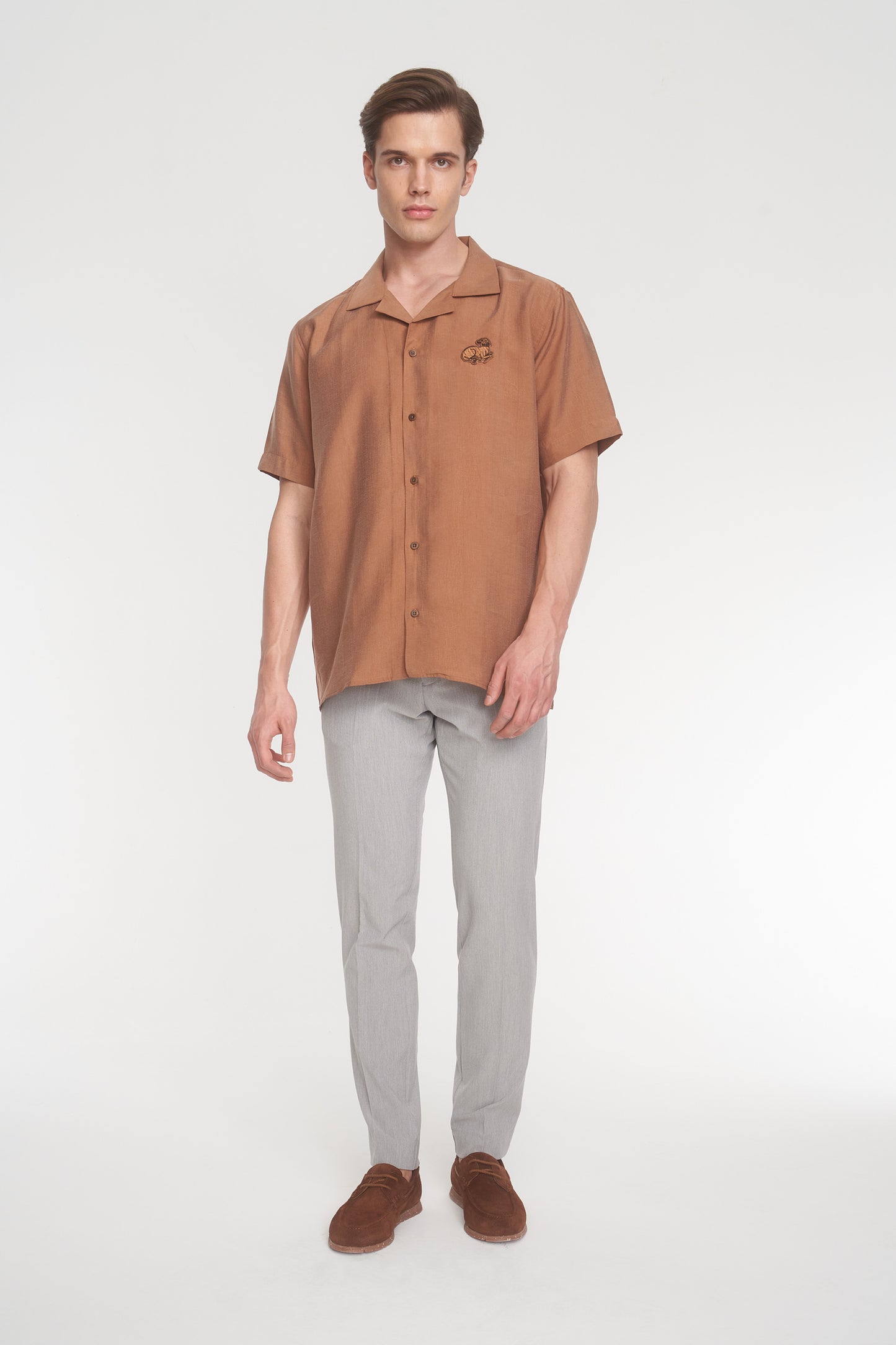 Brown Oversized Weekend Shirt