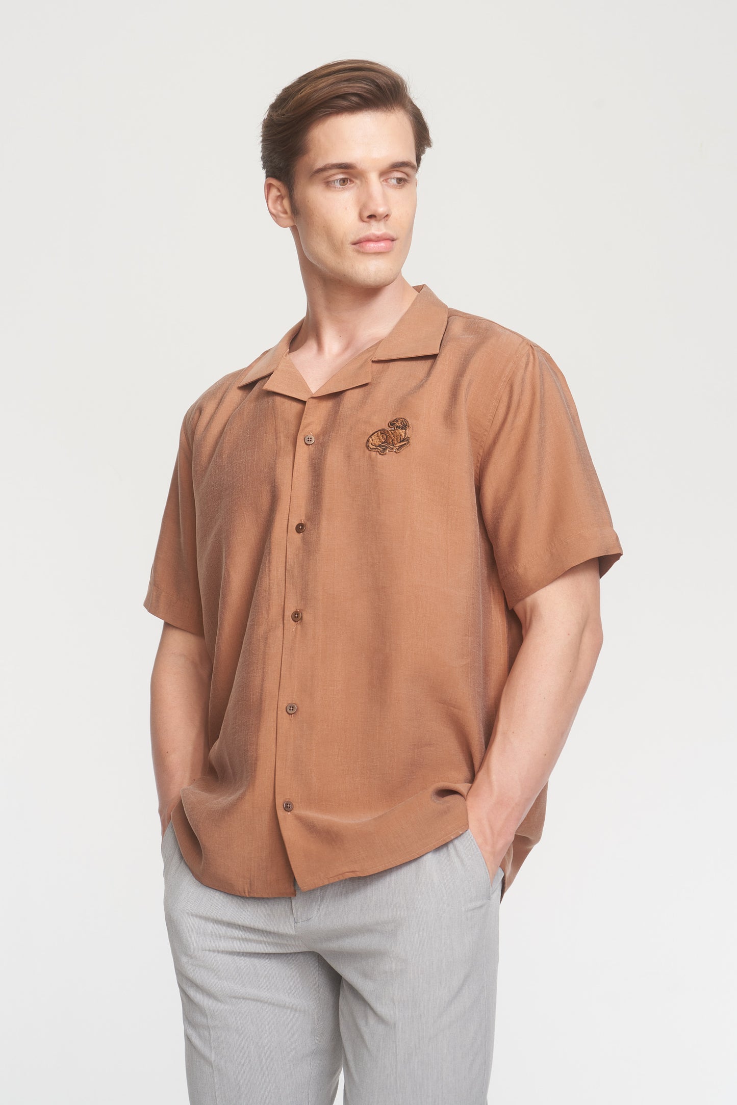 Brown Oversized Weekend Shirt