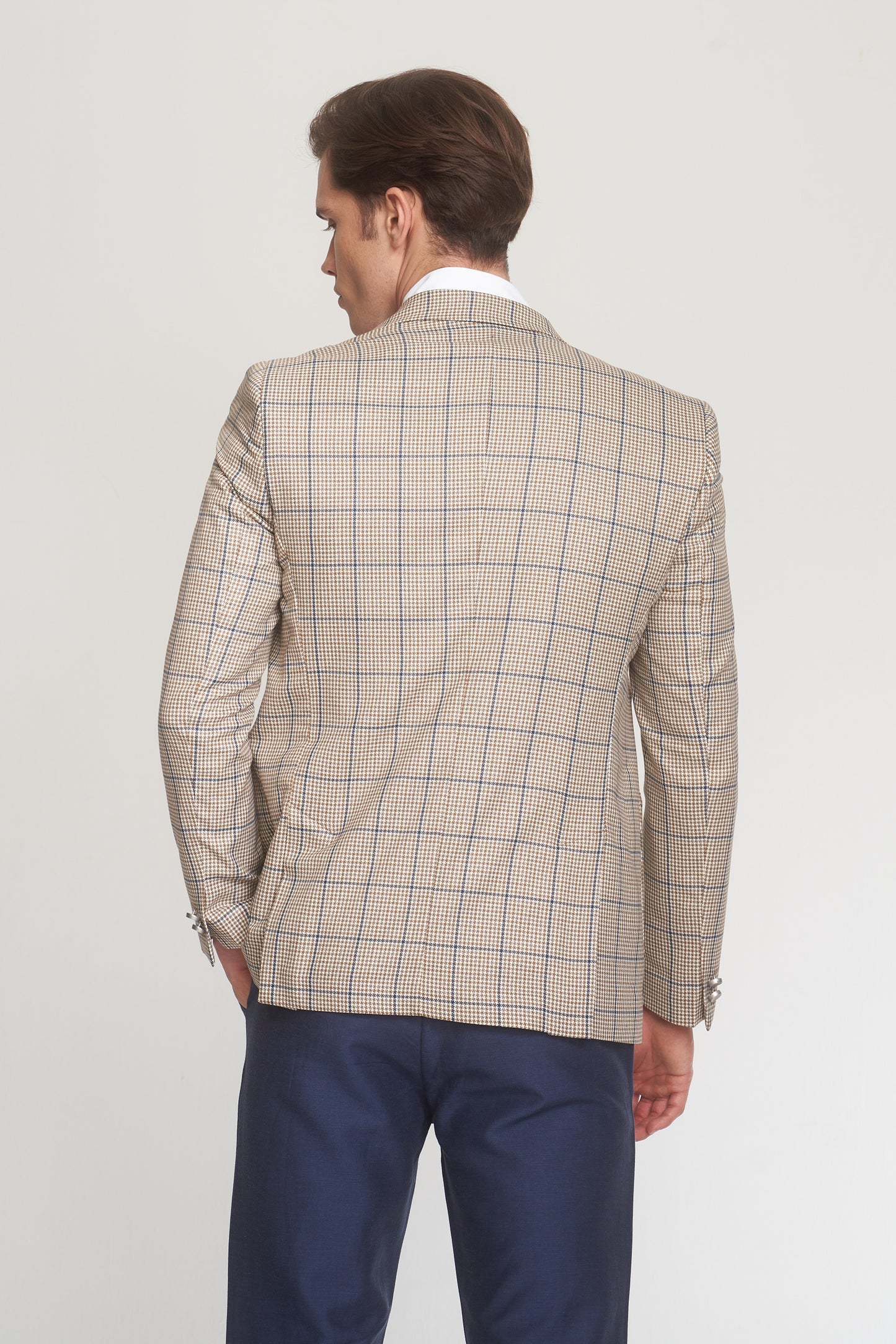 Camel Chequered Sport Jacket