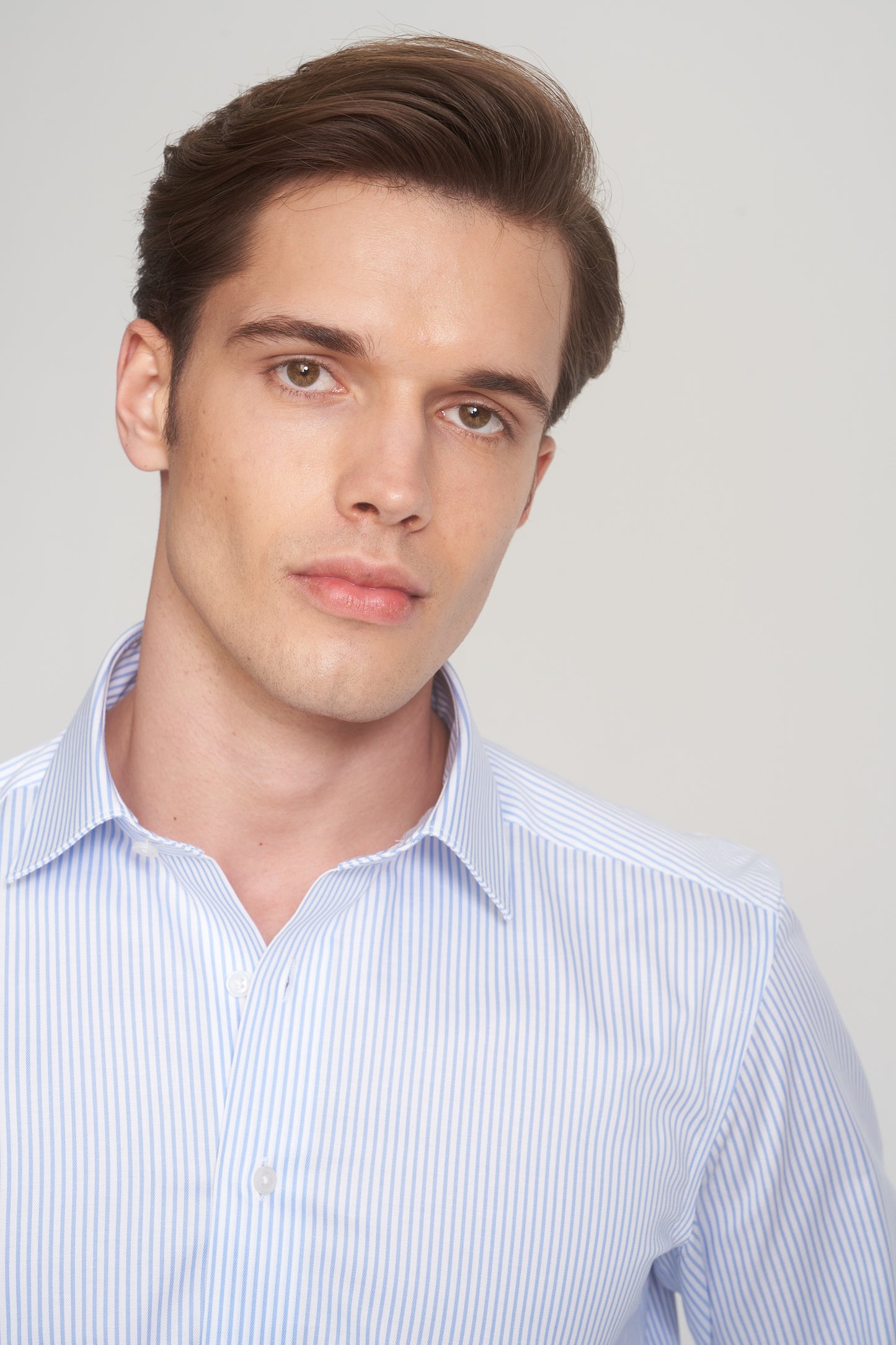 Light Blue Striped Non Iron Shirt