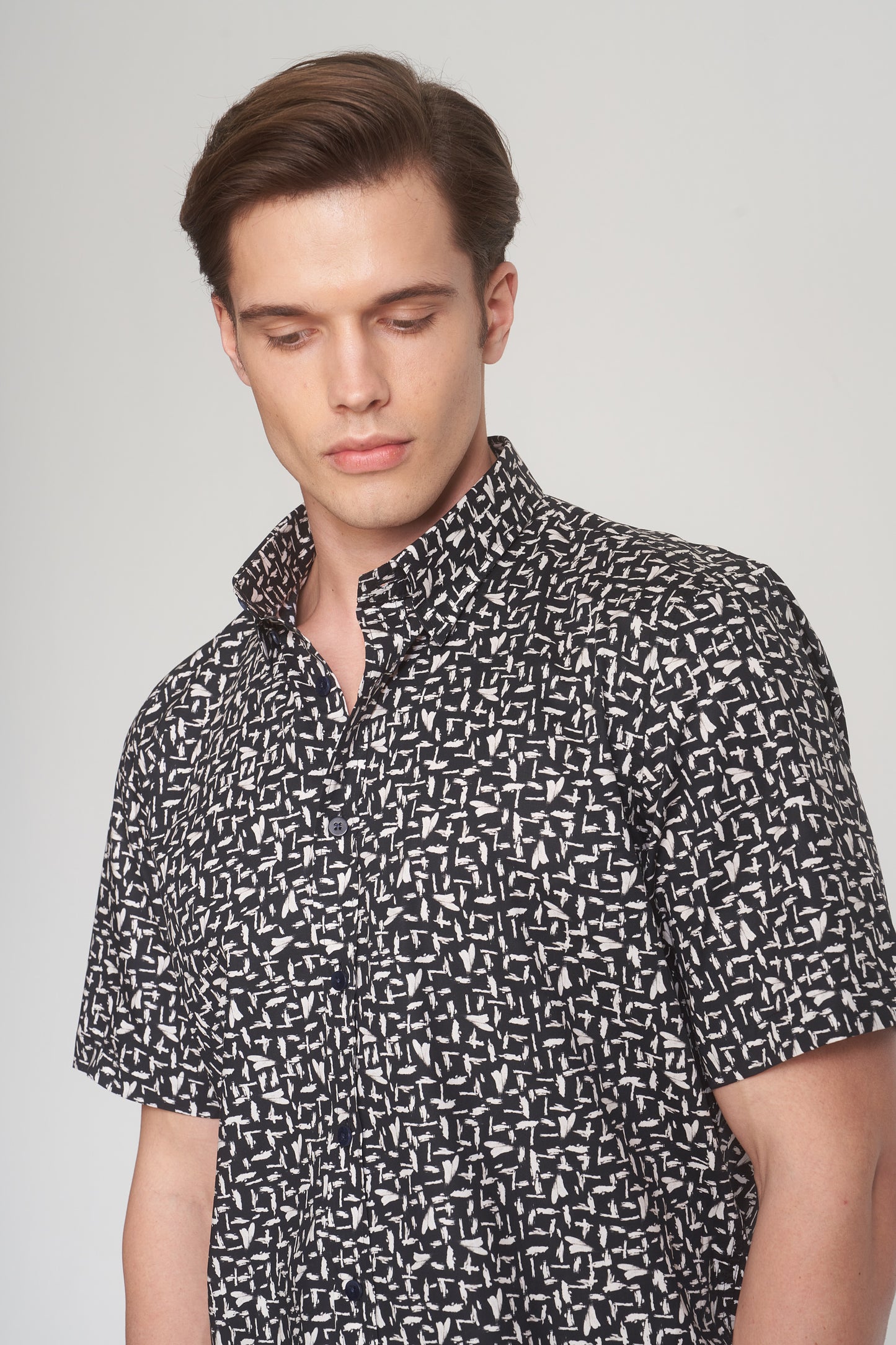Black Beige Oversized Weekend Shirt