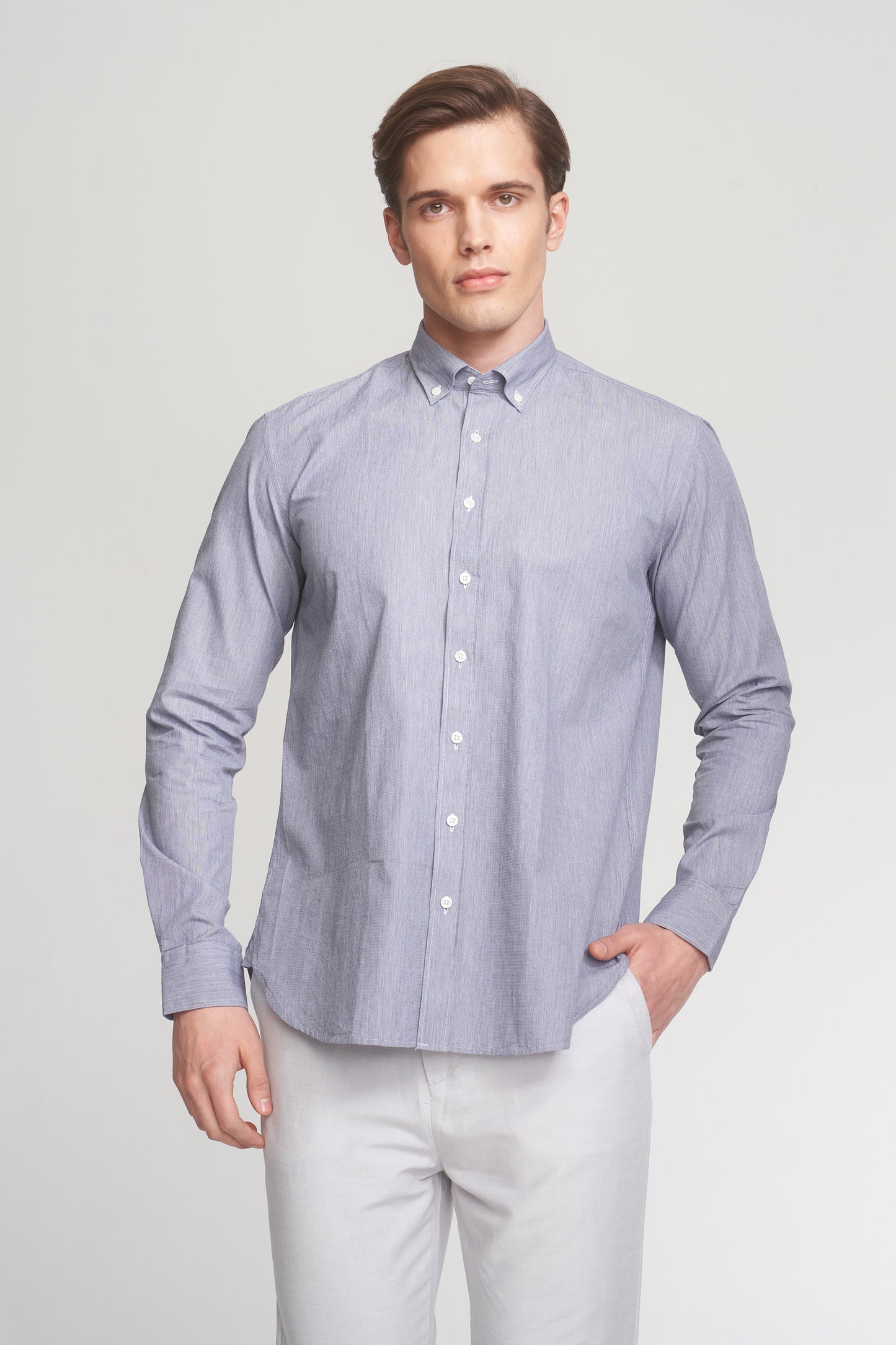Light Navy - Grey Shirt