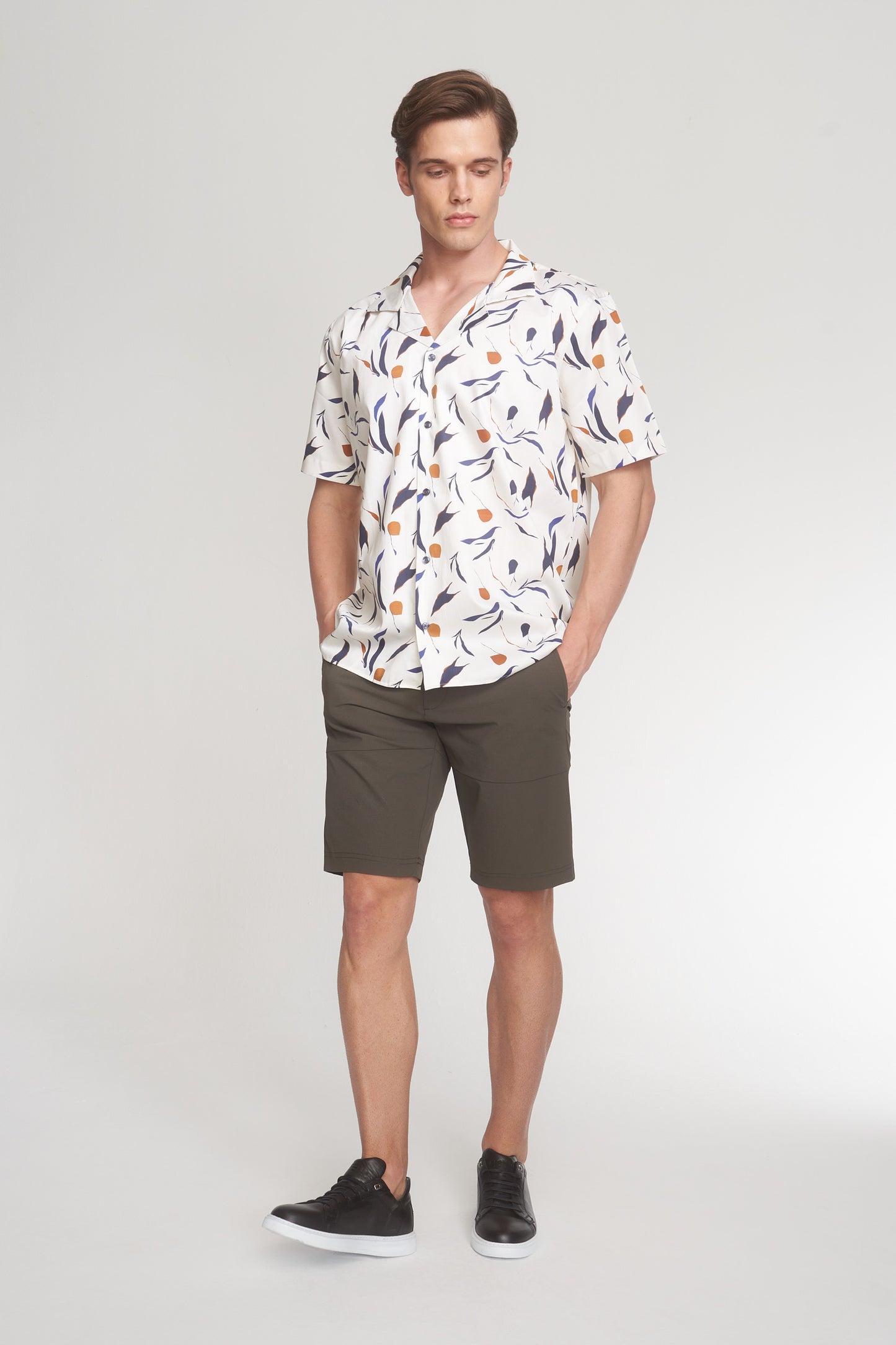 Beige Navy Oversized Weekend Shirt