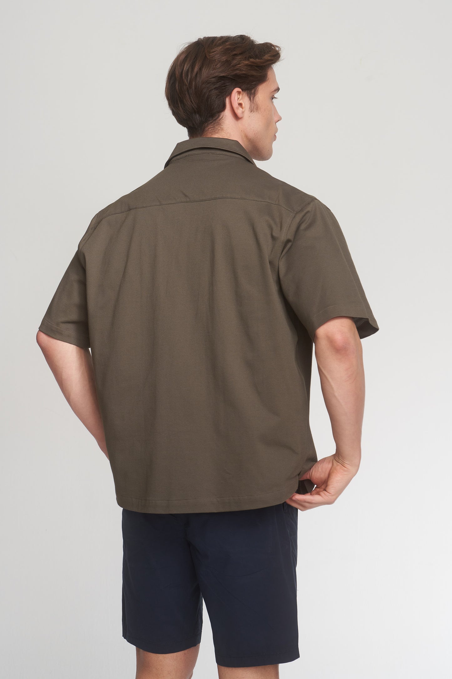 Khaki Short Sleeve Overshirt