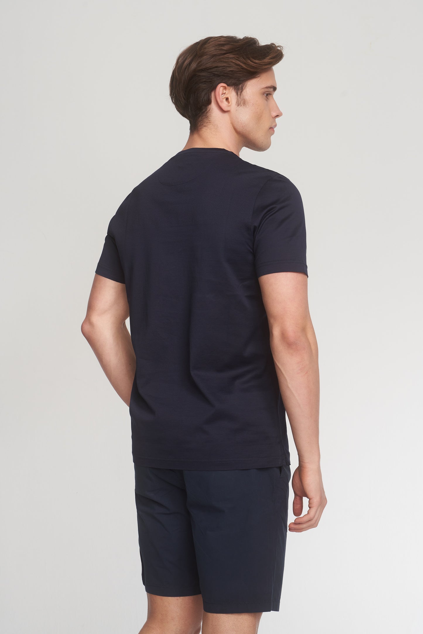 Navy Cotton Shorts