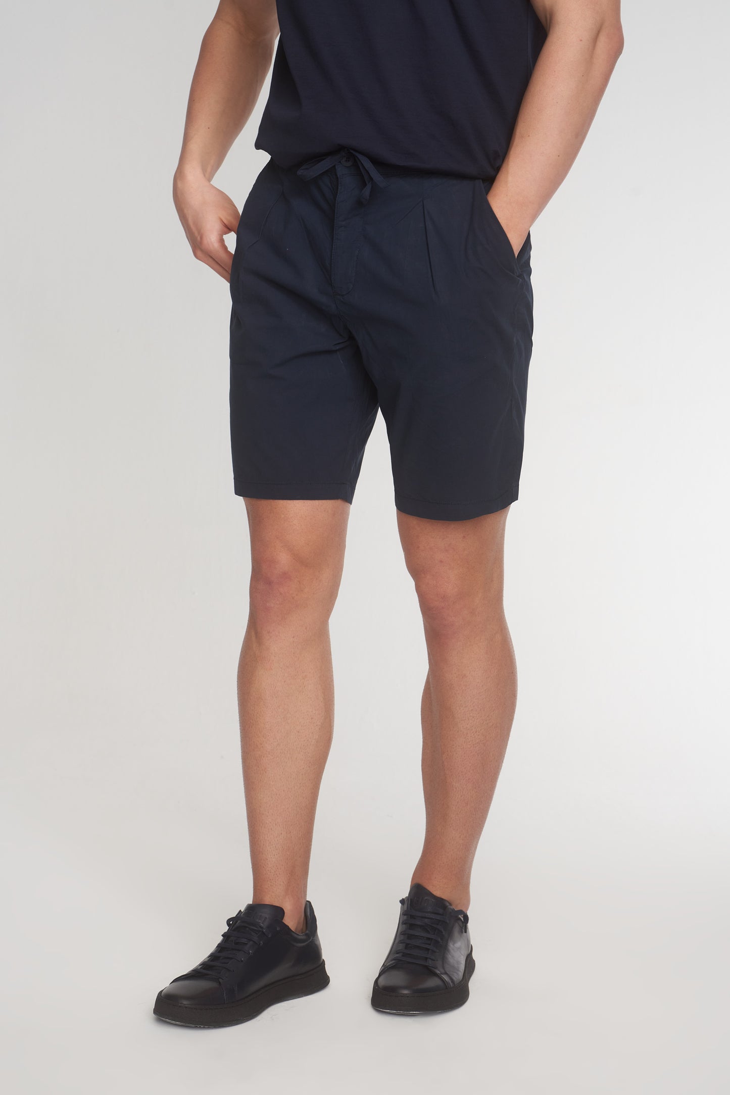Navy Cotton Shorts