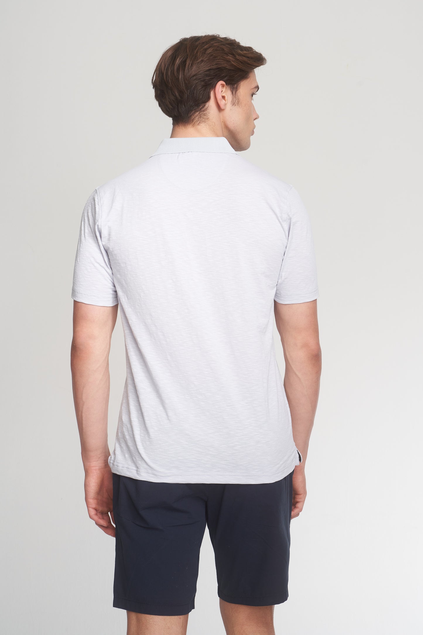 Light Grey Mercerized Cotton Polo T-Shirt