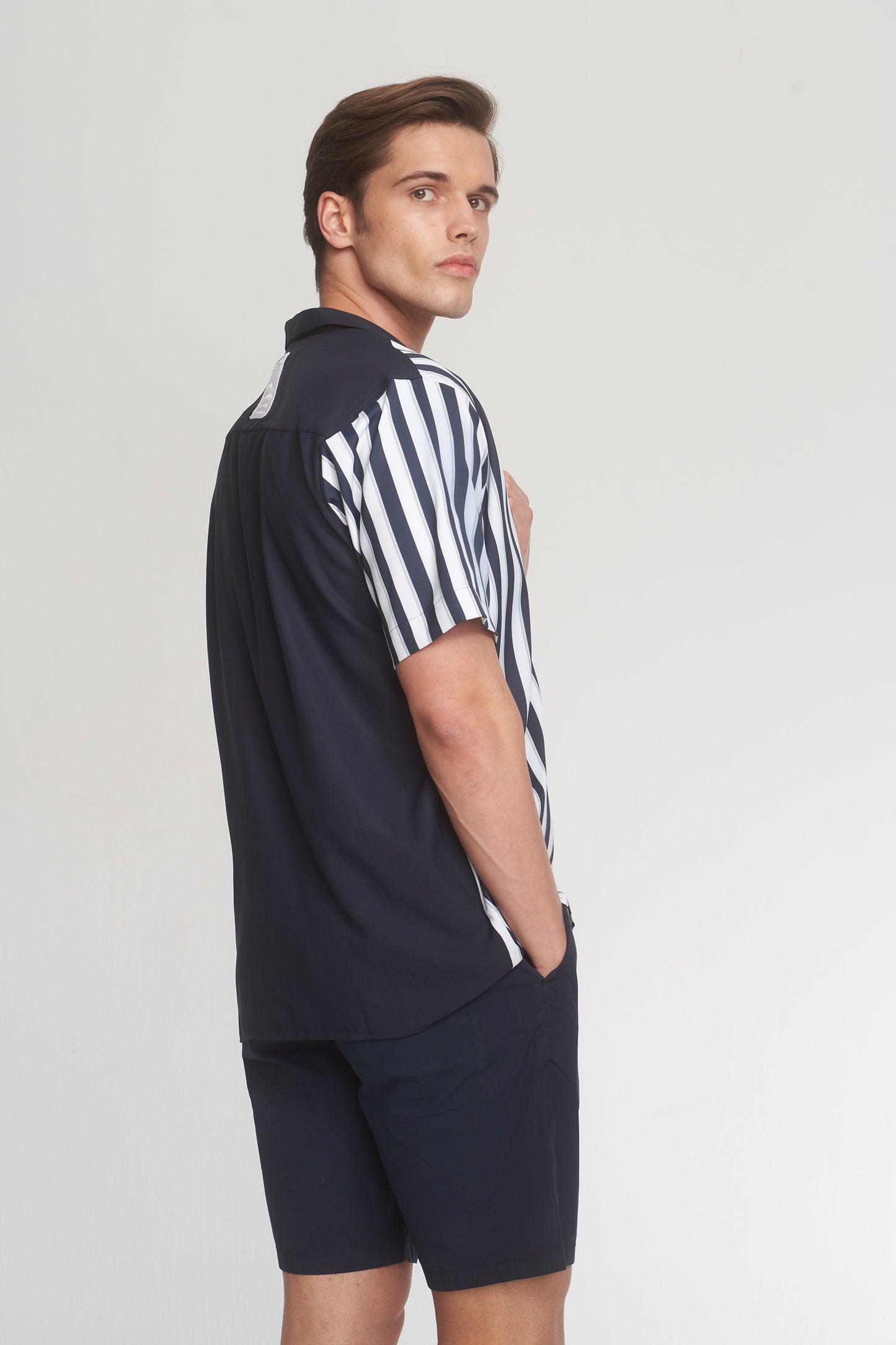 Navy Stripes Oversized Weekend Shirt