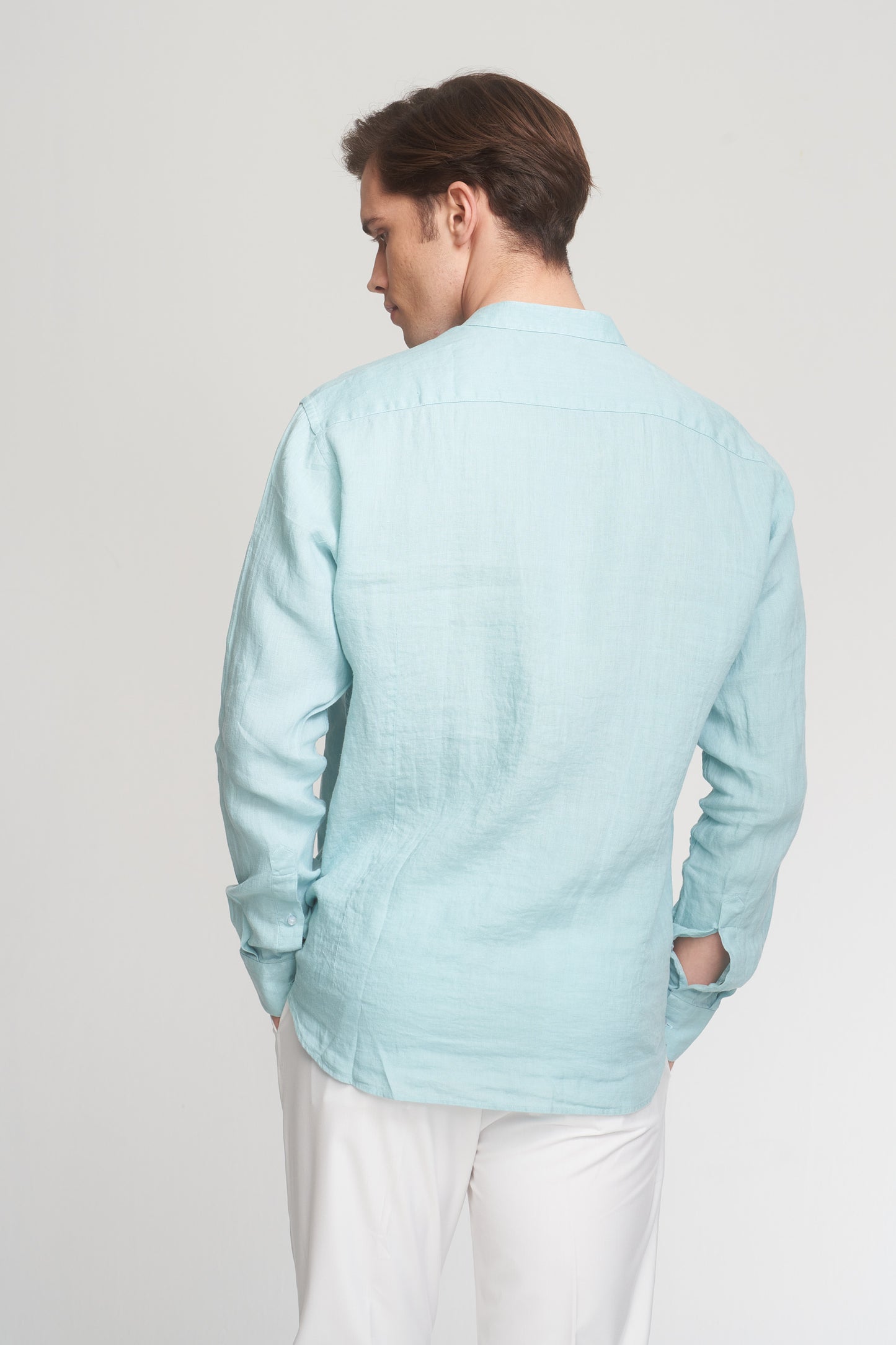 Aqua Linen Shirt