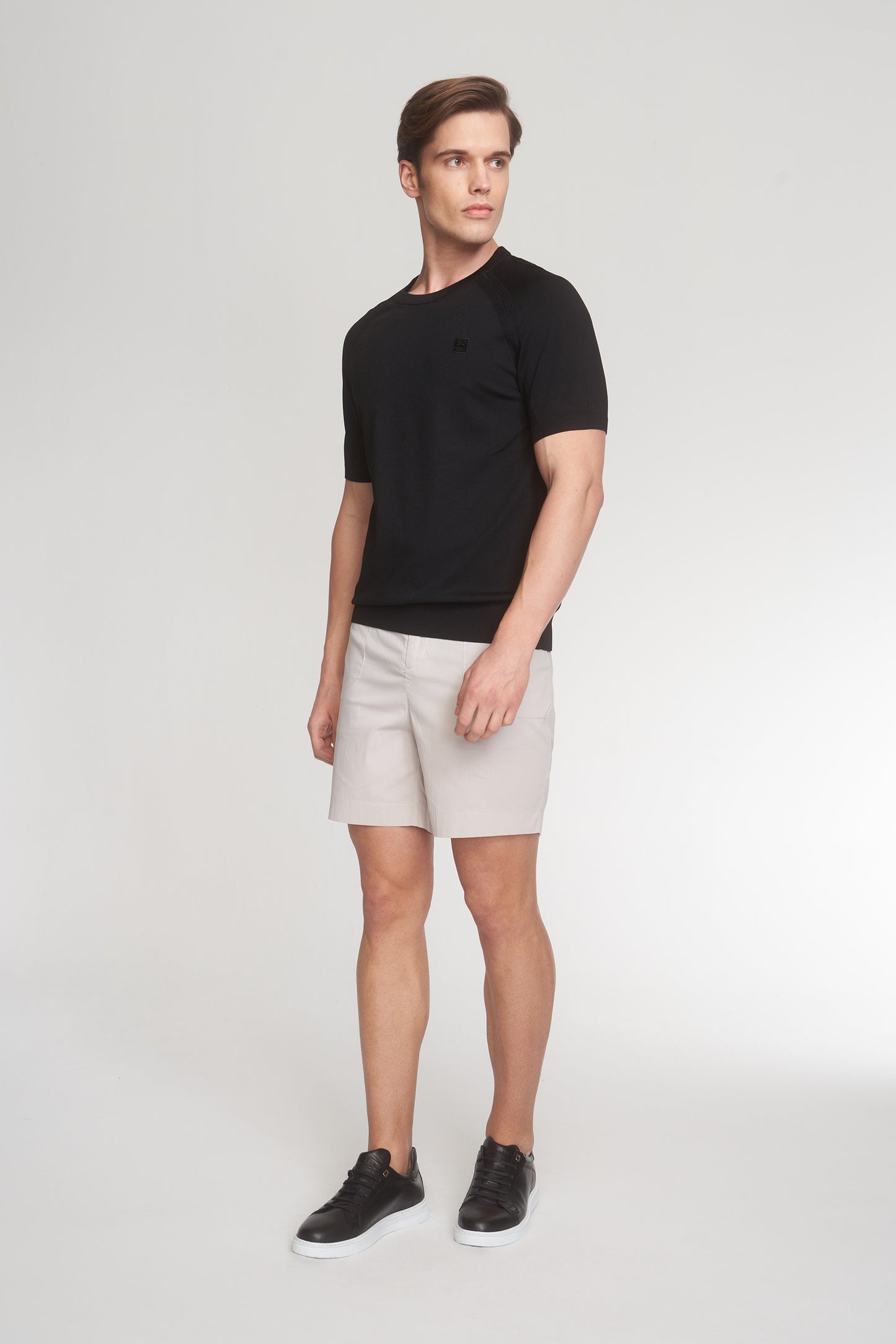 Black Knit T-Shirt