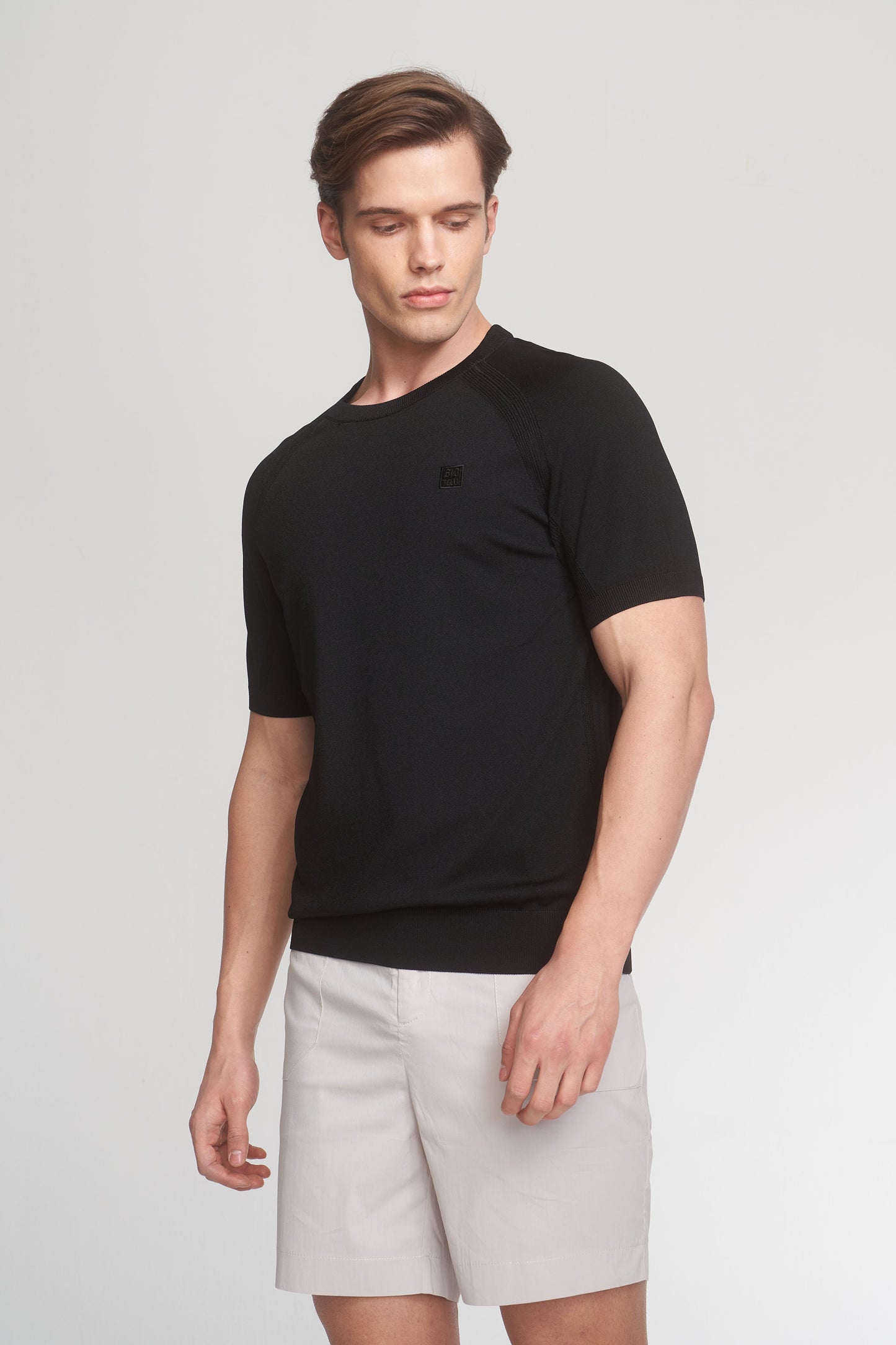 Black Knit T-Shirt
