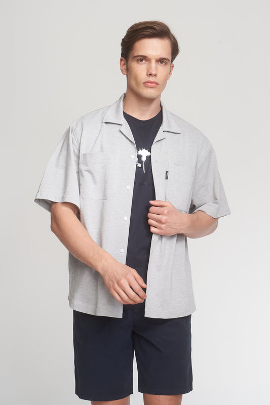 Grey Short Sleeve Overshirt